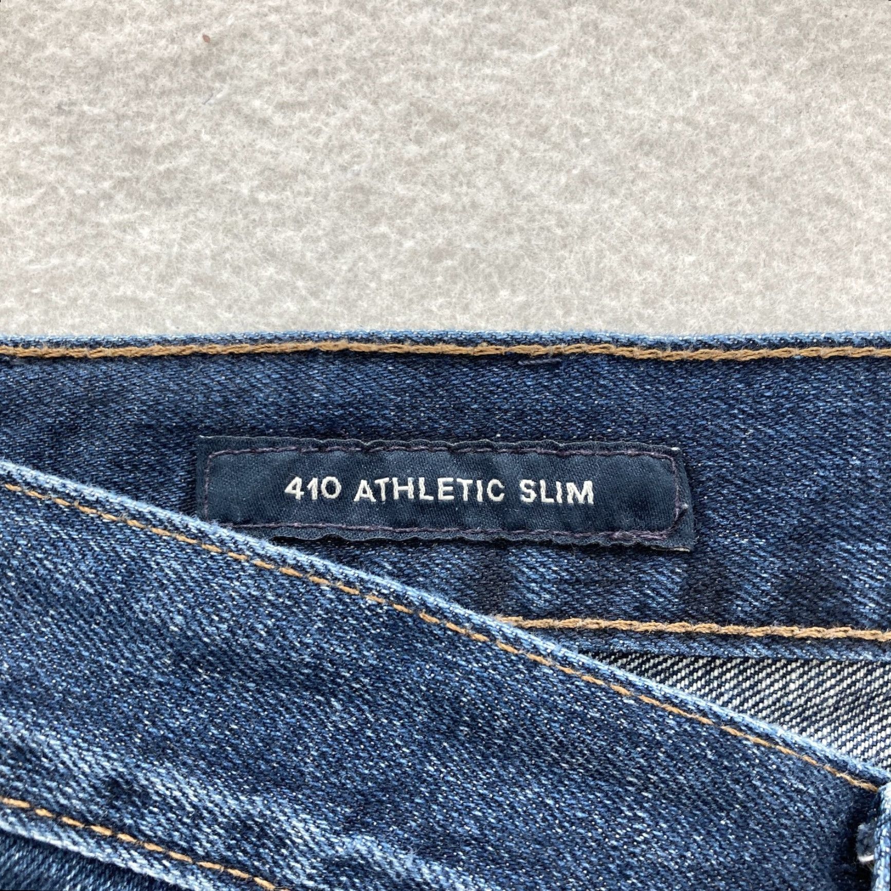 Lucky Brand Lucky Brand Jeans Mens 34x32 410 Athletic Slim Dark Wash Blue Distressed Denim Jeans Size US 34 / EU 50 - 5 Thumbnail