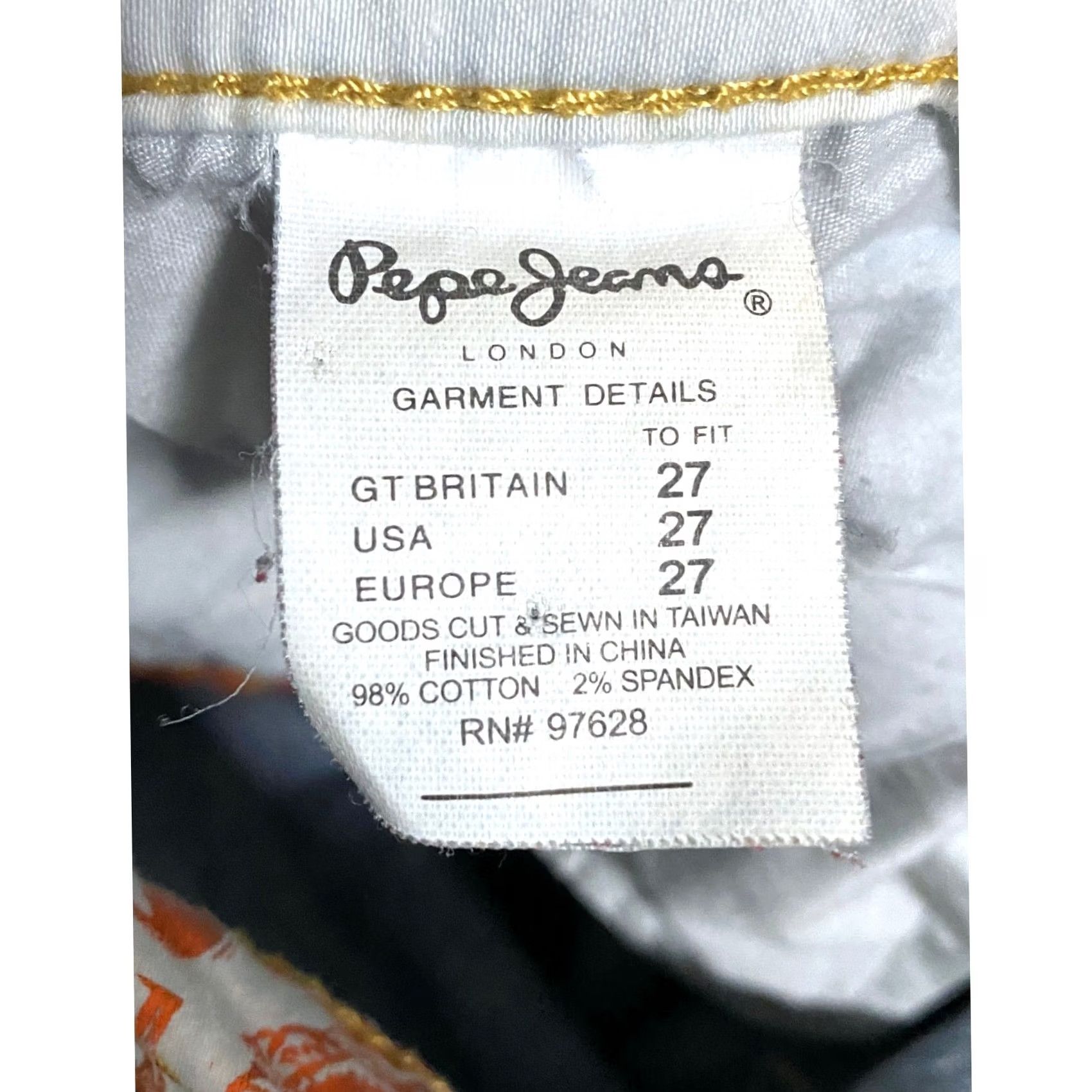Pepe Jeans VINTAGE Pepe Jeans London 1973 Womens Jeans High-Embroidered Thick Stitch Pockets Y2K Blue 27 Pants Womens Size 27" / US 4 / IT 40 - 7 Thumbnail