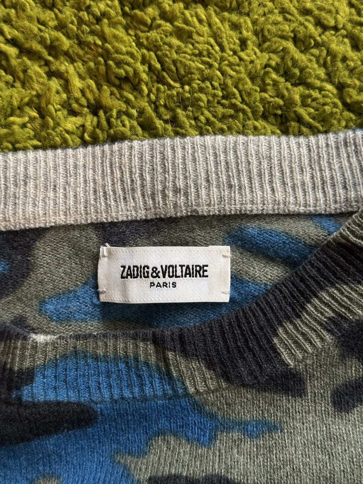 Designer × Zadig & Voltaire Zadig & Voltaire 100% cashmere avant Garde camo sweater Size L / US 10 / IT 46 - 3 Thumbnail