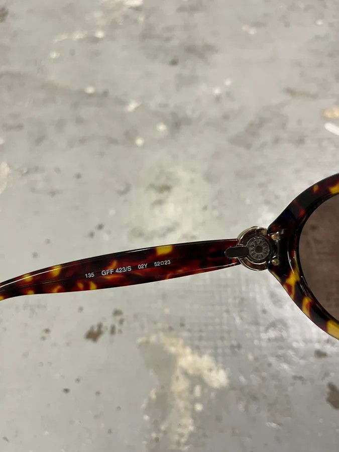 Gianfranco Ferre 1990s Gianfranco Ferre Brown Marble Sunglasses Size ONE SIZE - 6 Thumbnail