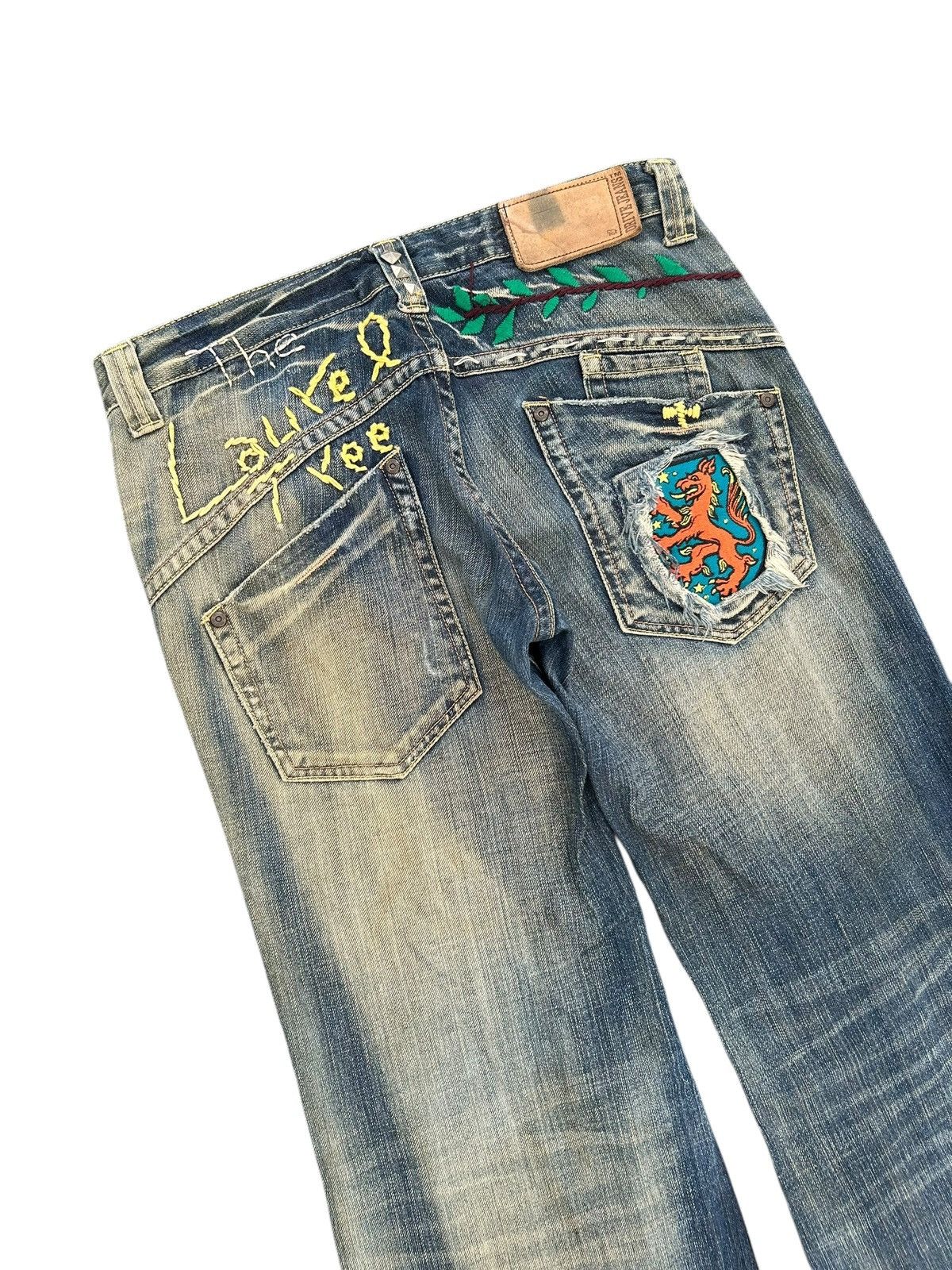 Kapital × Undercover × Vintage Flare Japanese Drive Jeans Sunfaded Denim Jeans Size US 31 - 3 Thumbnail