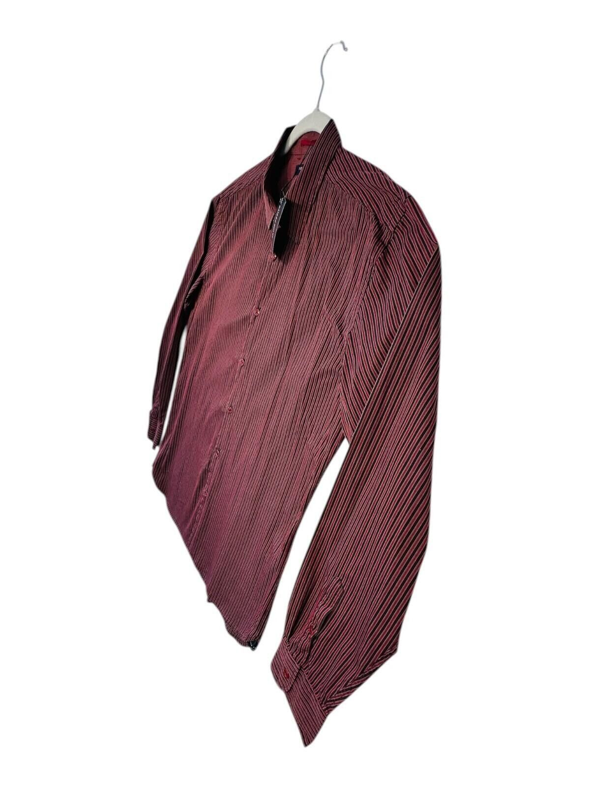 Ted Baker Ted Baker 6 Shirt Men's UK Size 2XL Red Black Stripe Size 48R - 6 Thumbnail