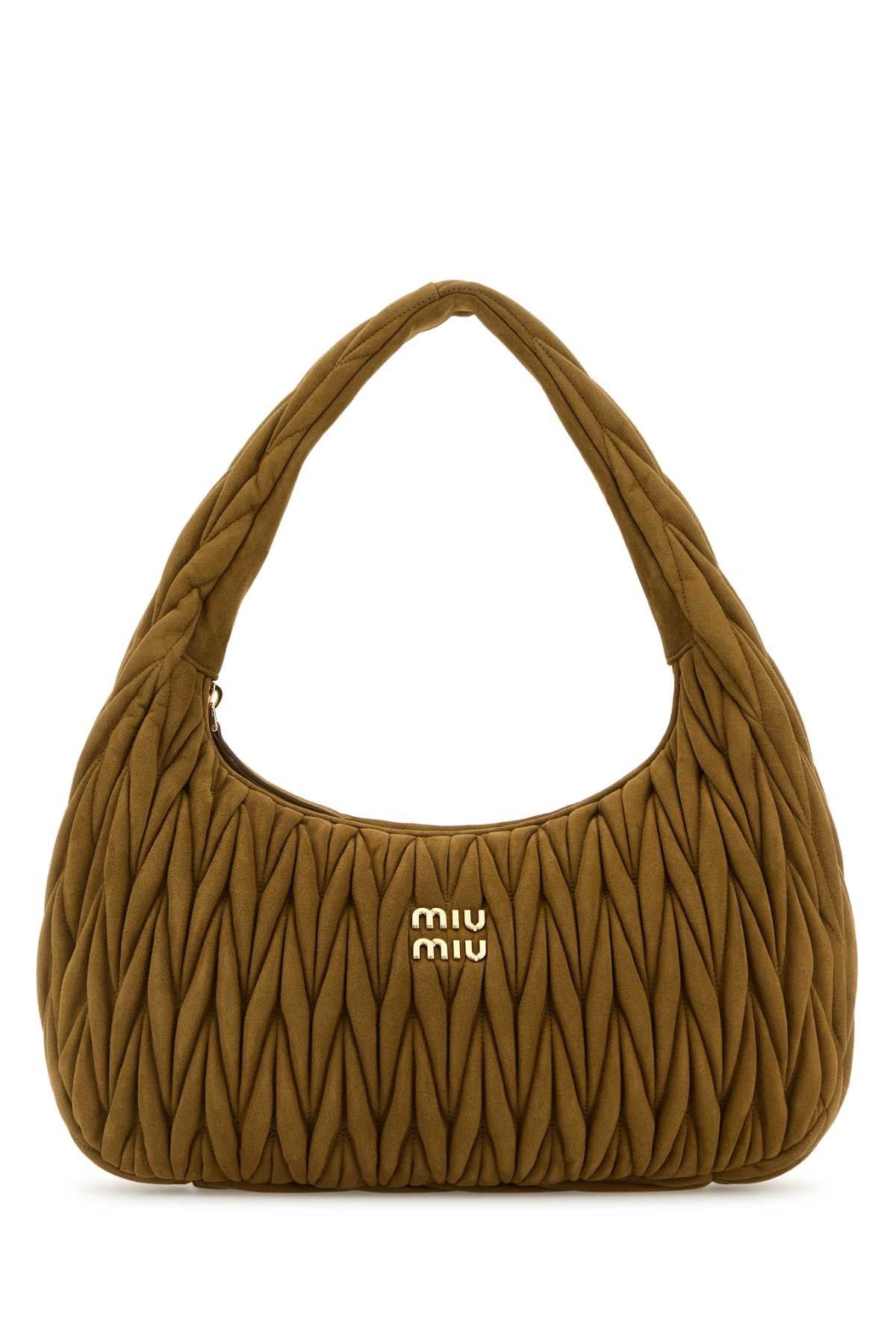 Miu Miu Biscuit Suede Shoulder Bag Size ONE SIZE - 1 Thumbnail