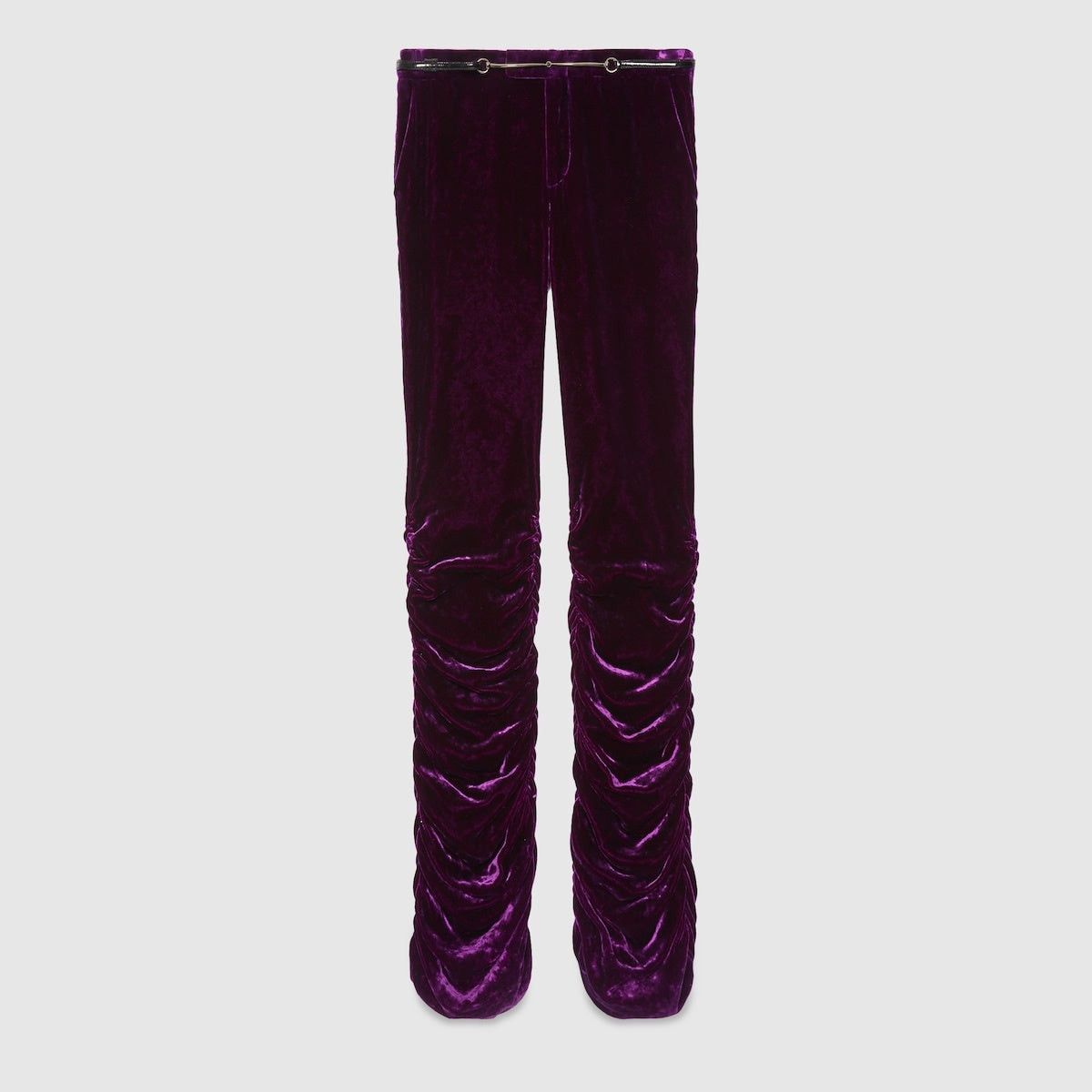 Gucci Gucci Horsebit Belt Velvet Pant SIZE 38 Size ONE SIZE - 1 Thumbnail