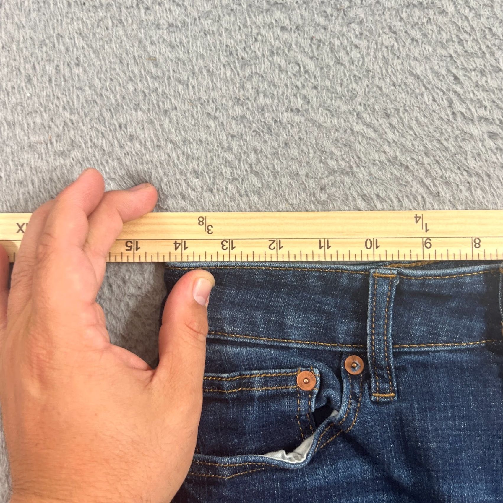 American Eagle Outfitters VINTAGE American Eagle Outfitters Mens Jeans Skinny 29x32 Dark Blue Stretch Distressed Whiskered Modern Size US 29 - 4 Thumbnail