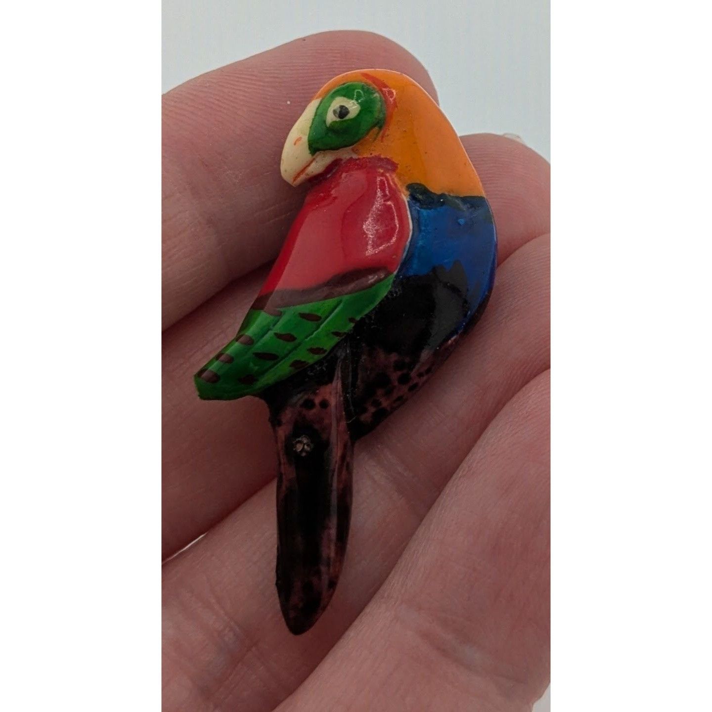 Other Vintage Rainbow Parrot Enamel Finished Brooch Size ONE SIZE - 3 Thumbnail