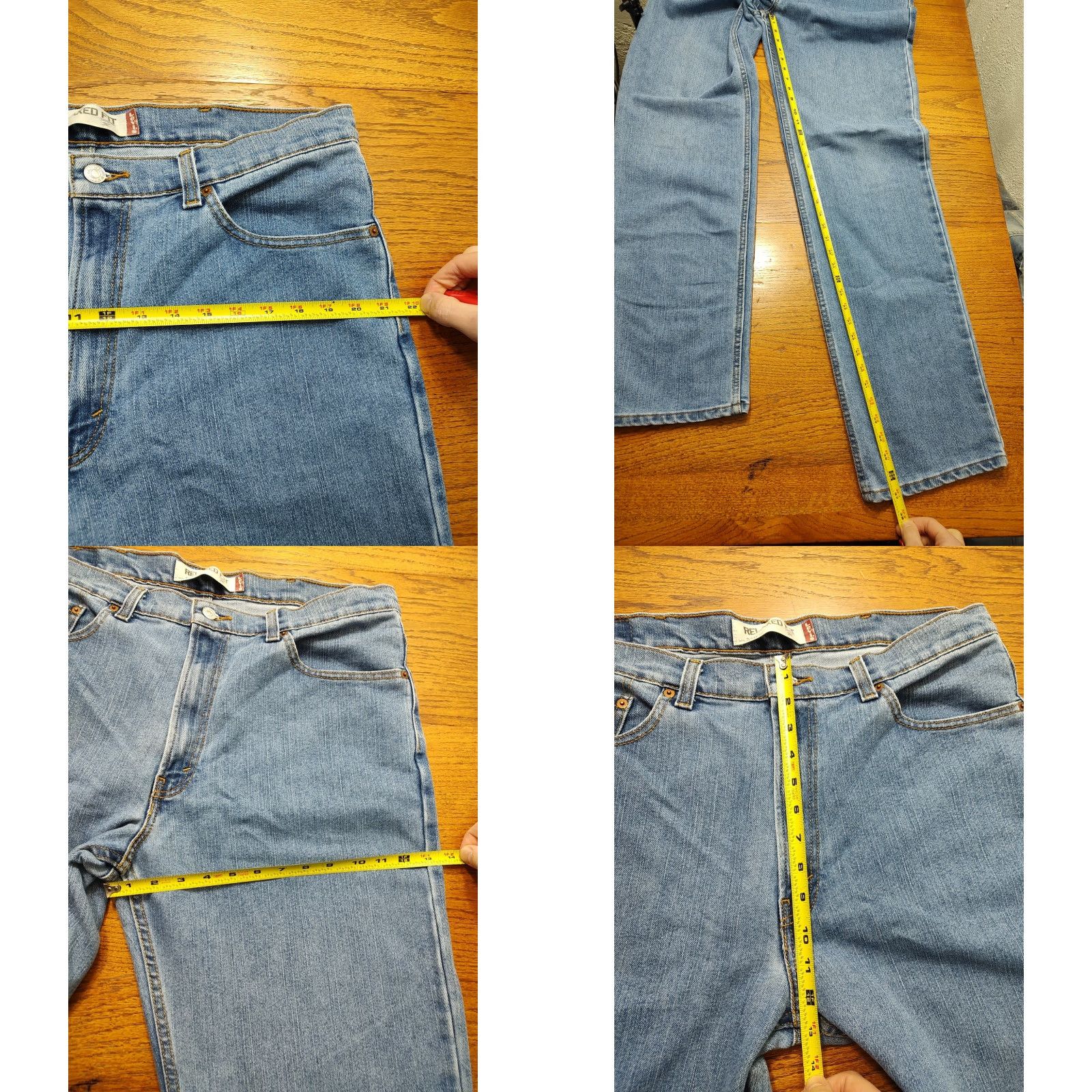 Levi's VINTAGE Levi's 550 Jeans Mens Baggy Relaxed Light Blue Denim 37x37 5-Pocket ZIp Closure 90s Y2K USA Jeans Mens Size US 37 - 8 Thumbnail