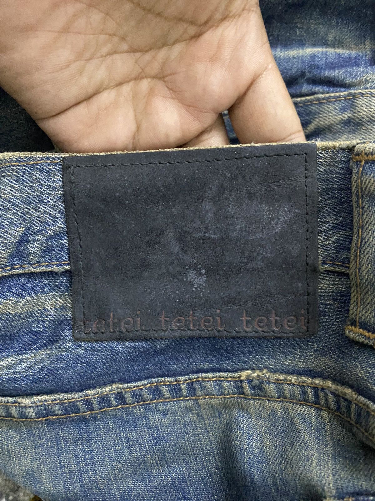 Japanese Brand FLARE Japan Brand Patchwork Tetei Ripped Design Size US 29 - 7 Thumbnail