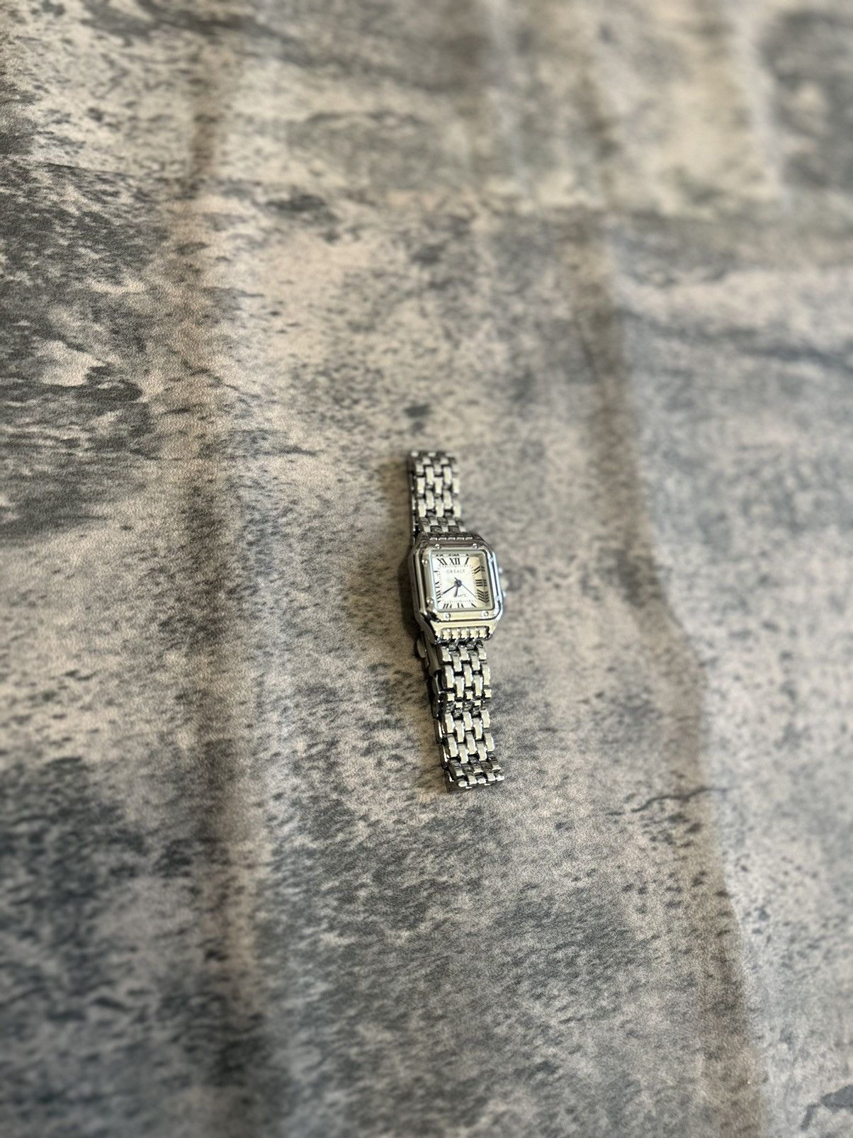 Vintage Vintage 2000s Style Silver Rectangular Quartz Luxury Watch Size ONE SIZE - 4 Thumbnail