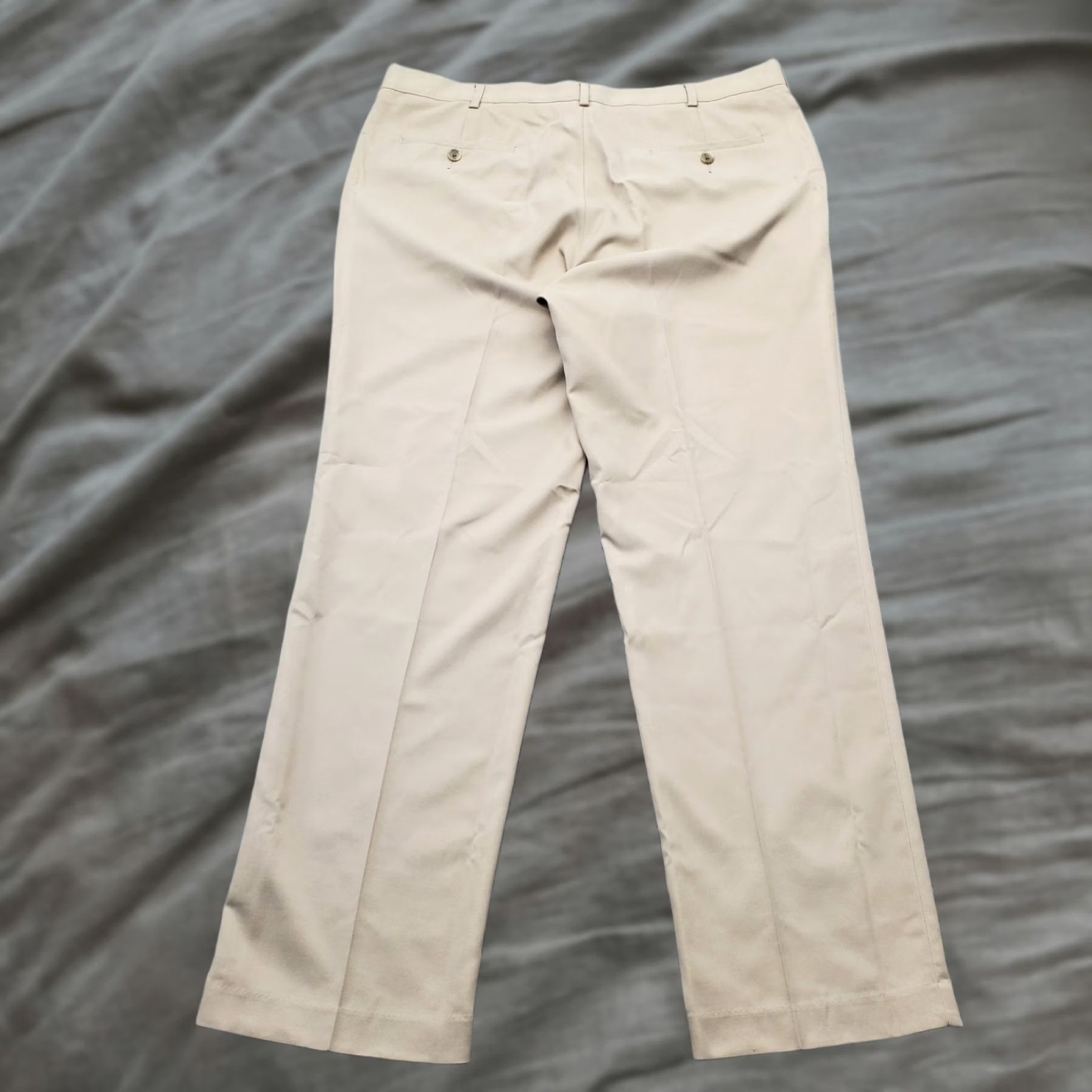 PGA Tour PGA TOUR Mens Dress Pants 38x31 Tan Solid Flat Front Formal Straight Fit Pants Mens Size 38 Tan Solid Flat Front Straight Fit Size US 38 / EU 54 - 1 Thumbnail
