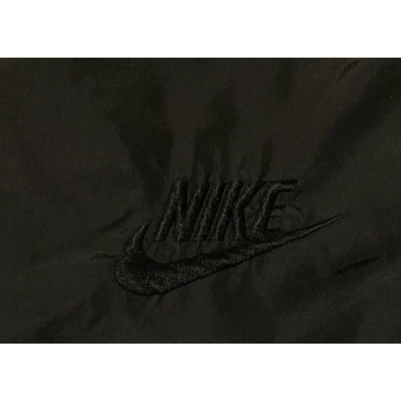 Nike VINTAGE Nike Swoosh Track Pants M Black 80s 90s Hip Hop Athletic Activewear Mens Pants with Pockets Size US 31 - 2 Thumbnail