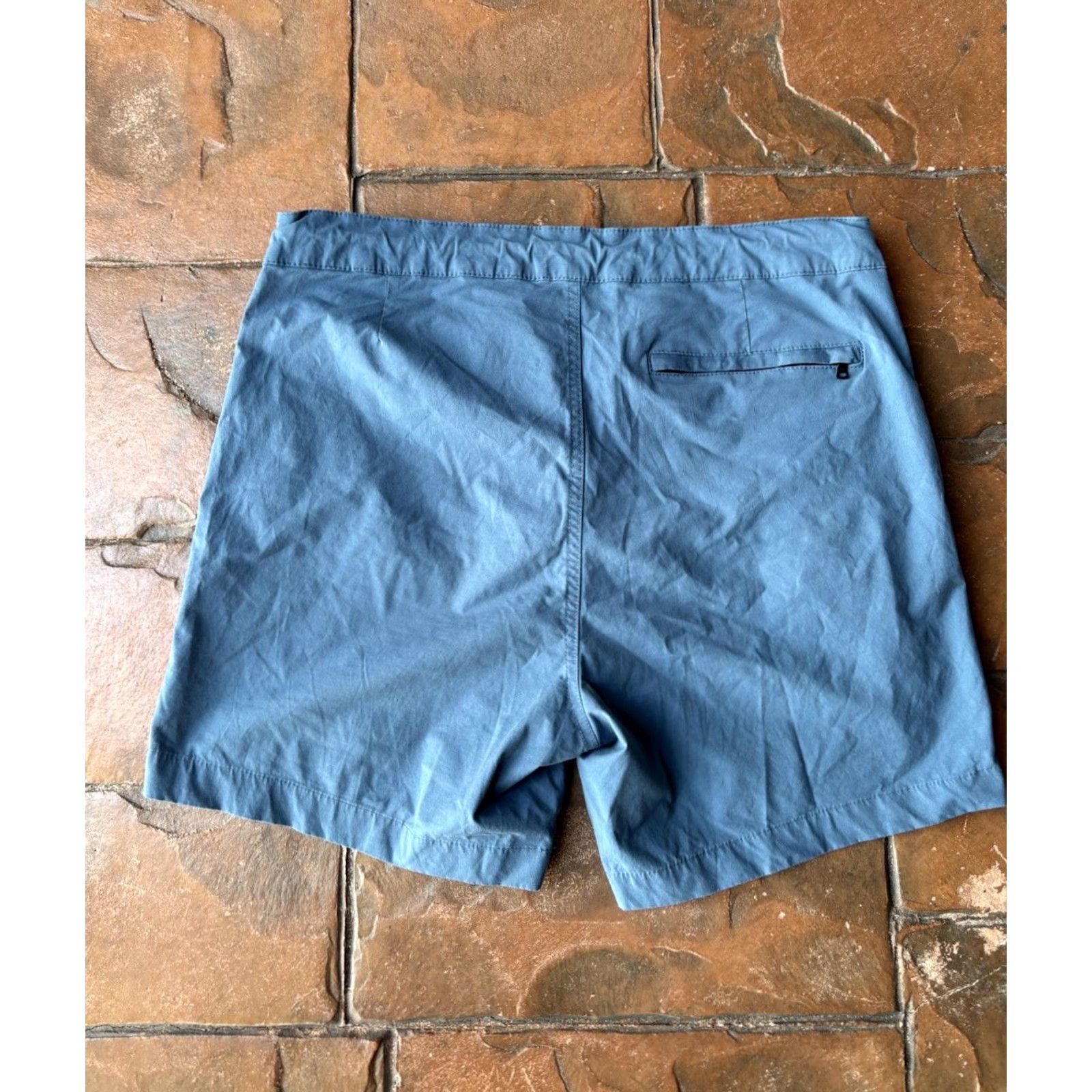 Onia Onia Chino Shorts Mens 34 Blue Cotton Nylon Spandex Stretch Pocket Zipper Drawstring Size US 34 / EU 50 - 3 Thumbnail