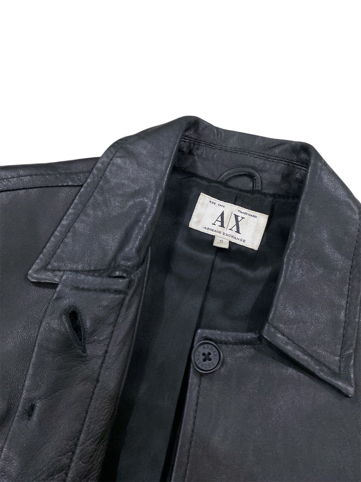 Armani Exchange Leather jacket armani exchange Size S / US 4 / IT 40 - 2 Thumbnail