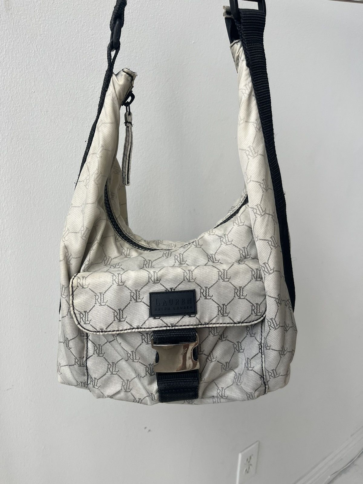 Lauren Ralph Lauren VINTAGE LAUREN RALPH LAUREN SPORT UTILITY BAG CHROME ACCENTS Size ONE SIZE - 3 Thumbnail