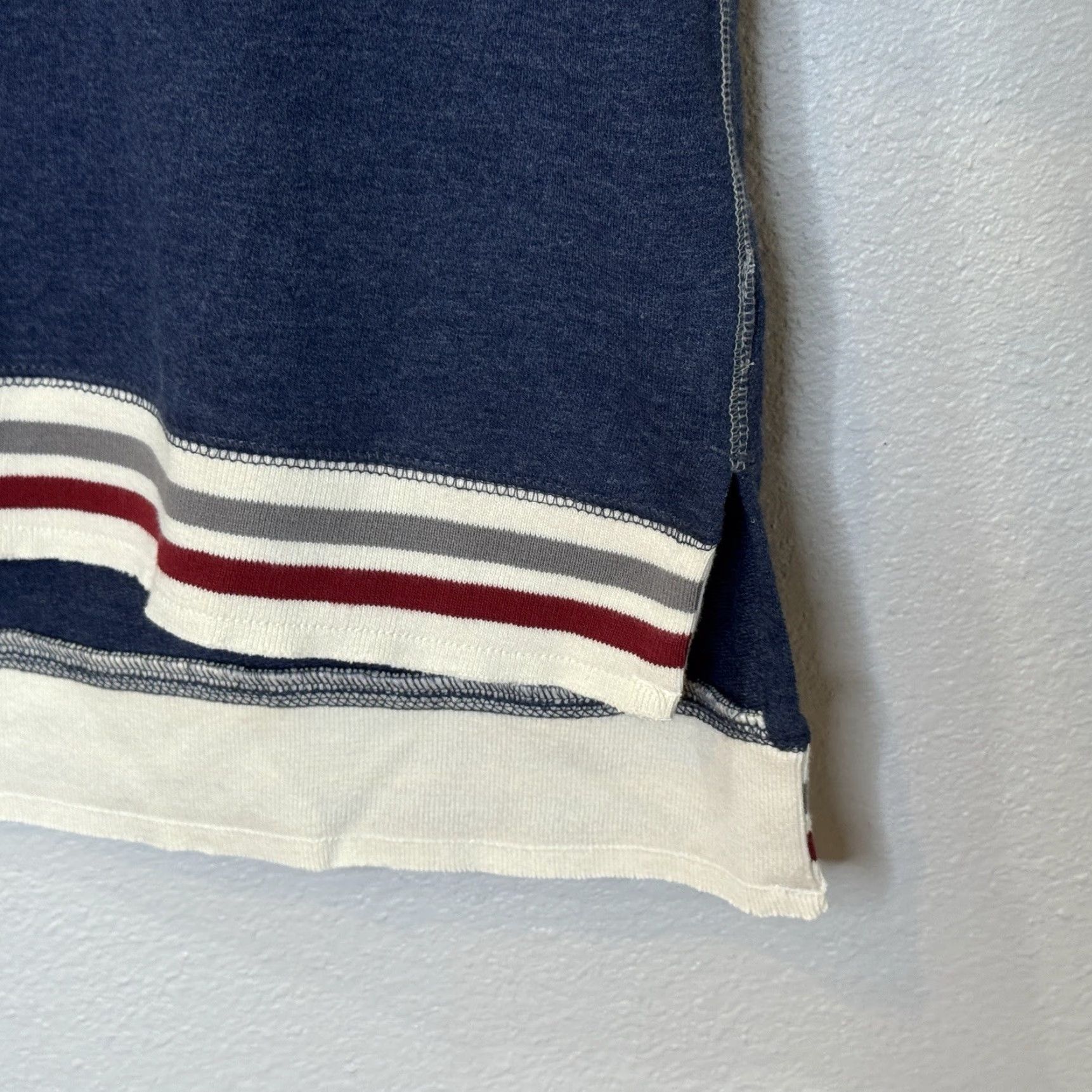 Vintage Natural Reflections Tunic Sweatshirt Womens L Gray Blue Stripe Long Sleeve Crew Neck Longer Back NEW Size L / US 10 / IT 46 - 4 Thumbnail