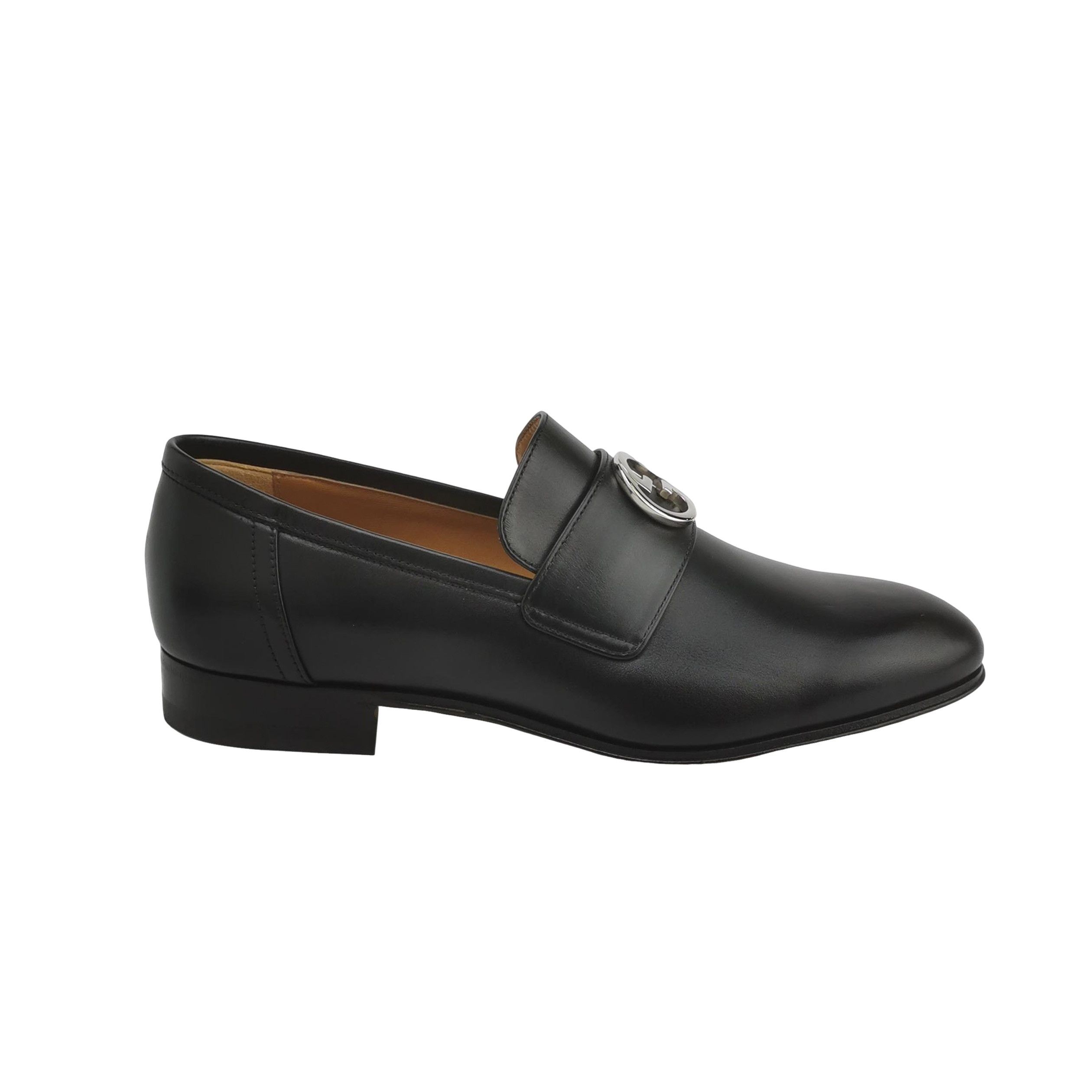 Gucci Gucci Interlocking G Leather Loafers Size 4.5 Size US 5.5 / EU 38 - 1 Thumbnail