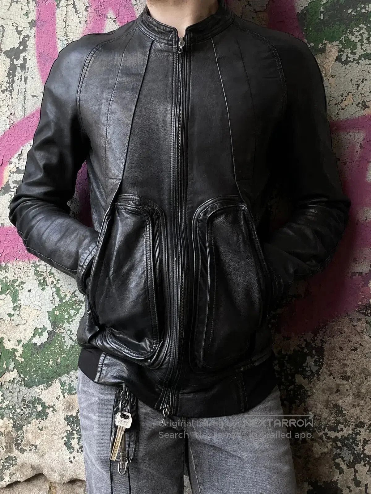 Julius Julius Lambskin Distressed Bomber Jacket. Size US S / EU 44-46 / 1 - 2 Thumbnail