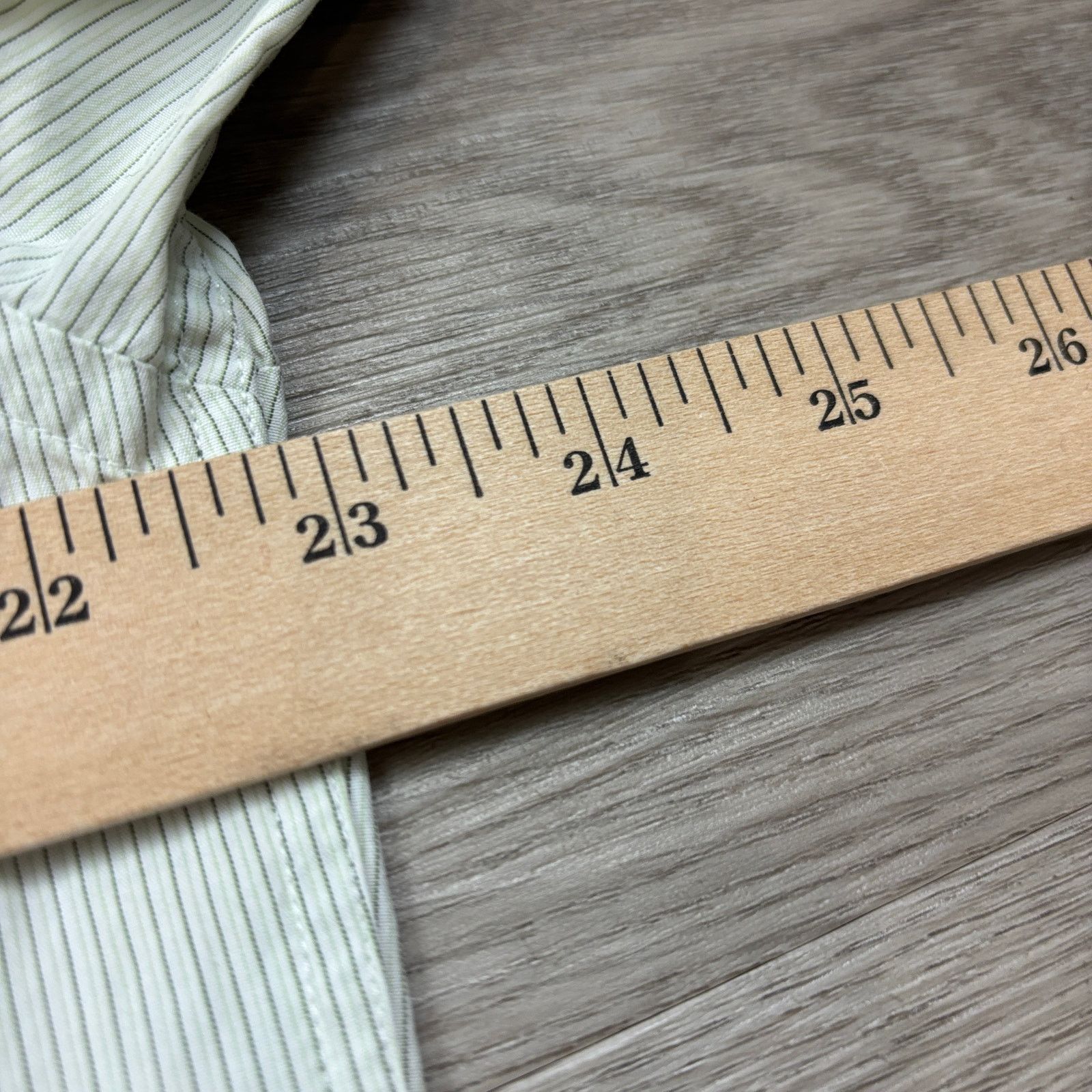 Canali Canali Made in Italy Green Striped Dress Shirt Men's 42 16.5 Size US L / EU 52-54 / 3 - 6 Thumbnail