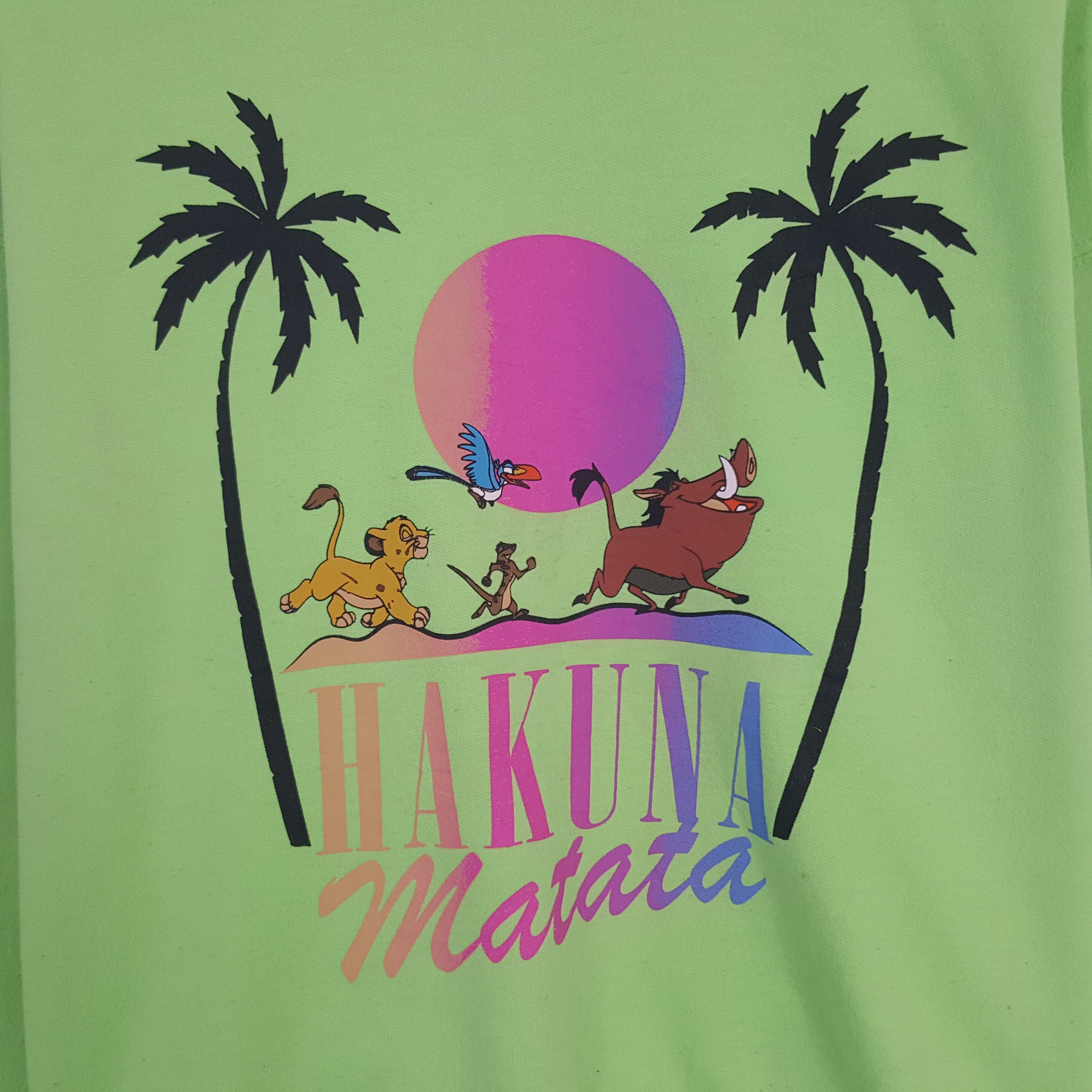 Cartoon Network × Disney × Vintage Vintage Hakuna Matata Disney Sweatshirt Size US M / EU 48-50 / 2 - 2 Thumbnail