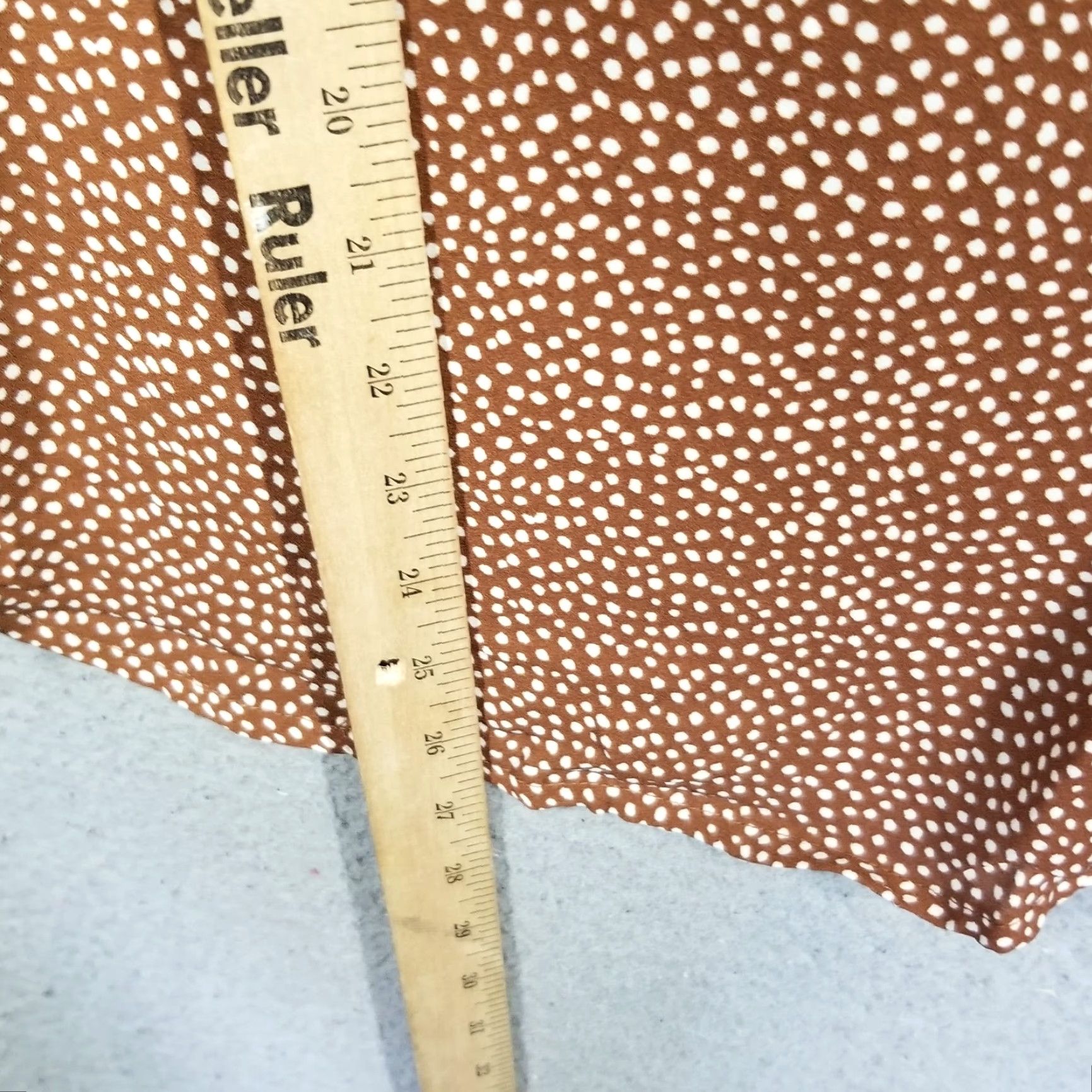 Anthropologie VINTAGE Anthropologie MINE Women's Tank Top Sleeveless Spaghetti Strap Brown Polka Dot Basic 2010s Large Size L / US 10 / IT 46 - 4 Thumbnail