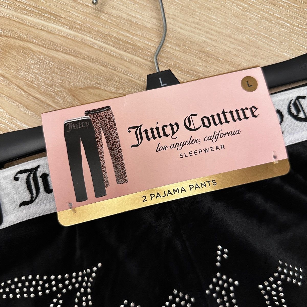 Juicy Couture Juicy Couture 2-Pack Pajama Pants Set Velour Black & Leopard Size 34" / US 12 / IT 48 - 8 Thumbnail