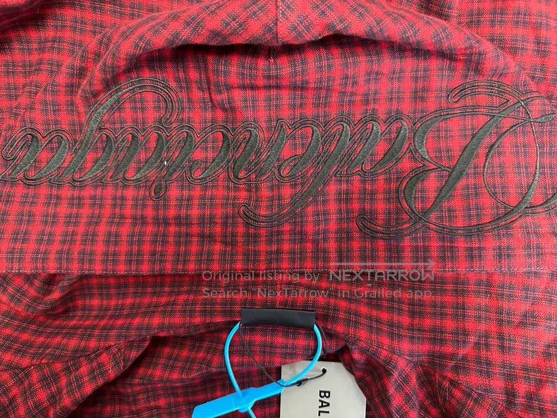 Balenciaga Balenciaga Red and Black Plaid Shirt Size US S / EU 44-46 / 1 - 3 Thumbnail