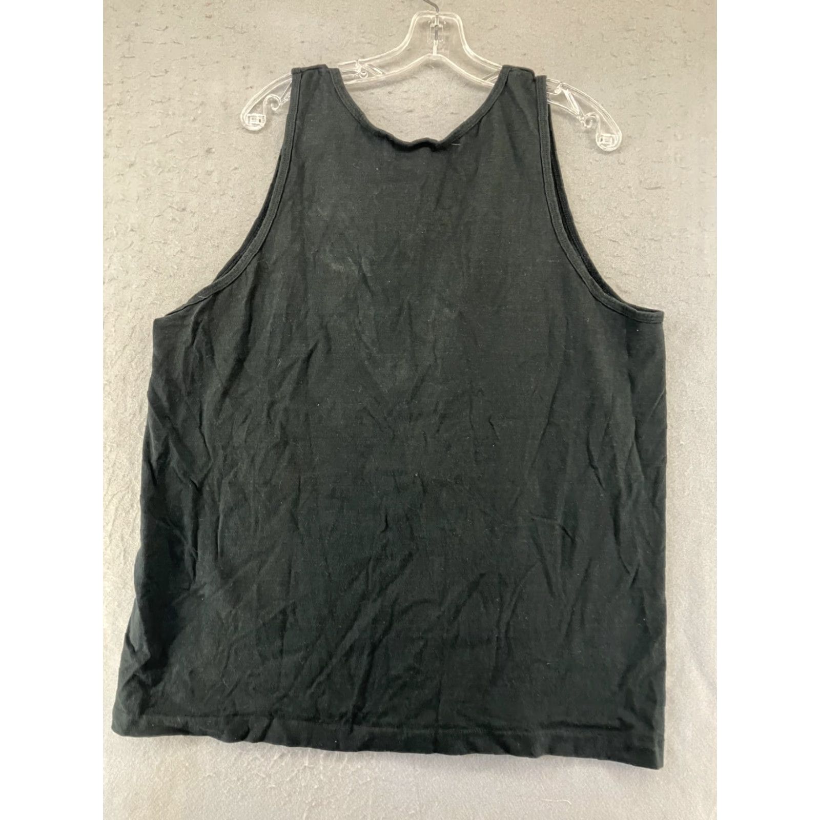 Fruit Of The Loom VINTAGE Fruit of the Loom Tank Top Graphic Summer Beach 90s Adults XL Black Men Shirt Size US XL / EU 56 / 4 - 7 Thumbnail