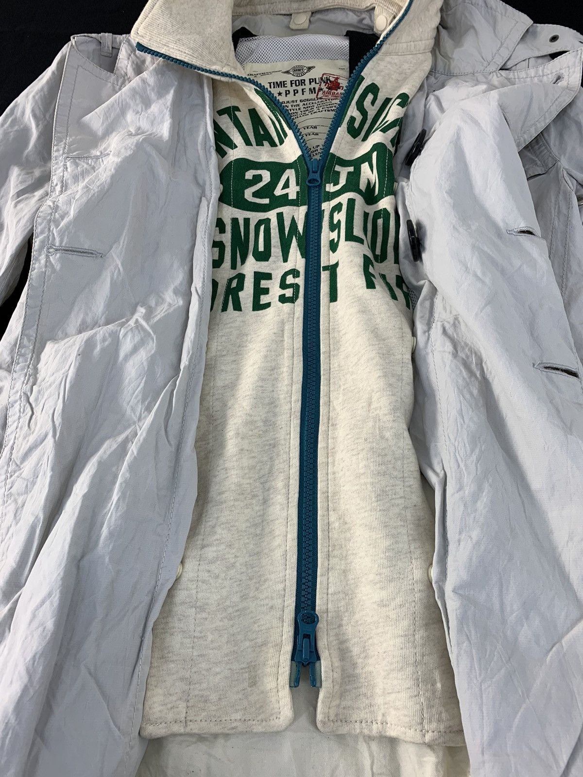 Japanese Brand Hype 90s PPFM Time For Punk Double Breasted Hooded Jacket Size M / US 6-8 / IT 42-44 - 4 Thumbnail