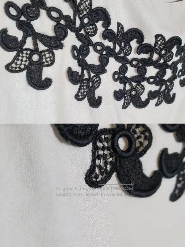 Dior Dior Summer White Cotton Embroidered Short Tee . Size S / US 4 / IT 40 - 6 Thumbnail