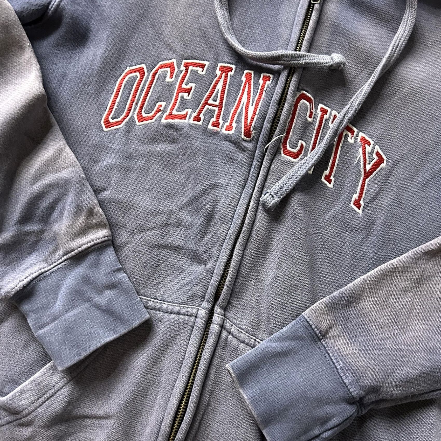 Vintage Too Cool Hoodie Mens Small Blue Fleece Full Zip Ocean City Beach Sweatshirt Size US S / EU 44-46 / 1 - 2 Thumbnail