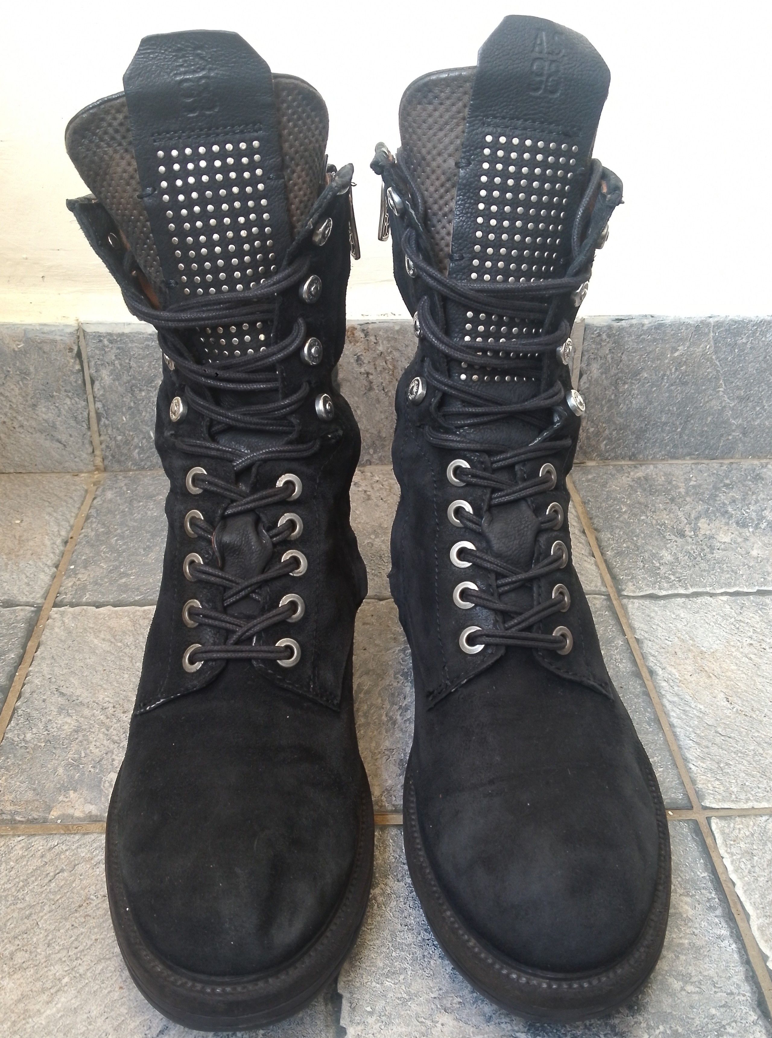 A.S.98 AS 98 black suede combat style boots Size US 8 / EU 41 - 3 Thumbnail