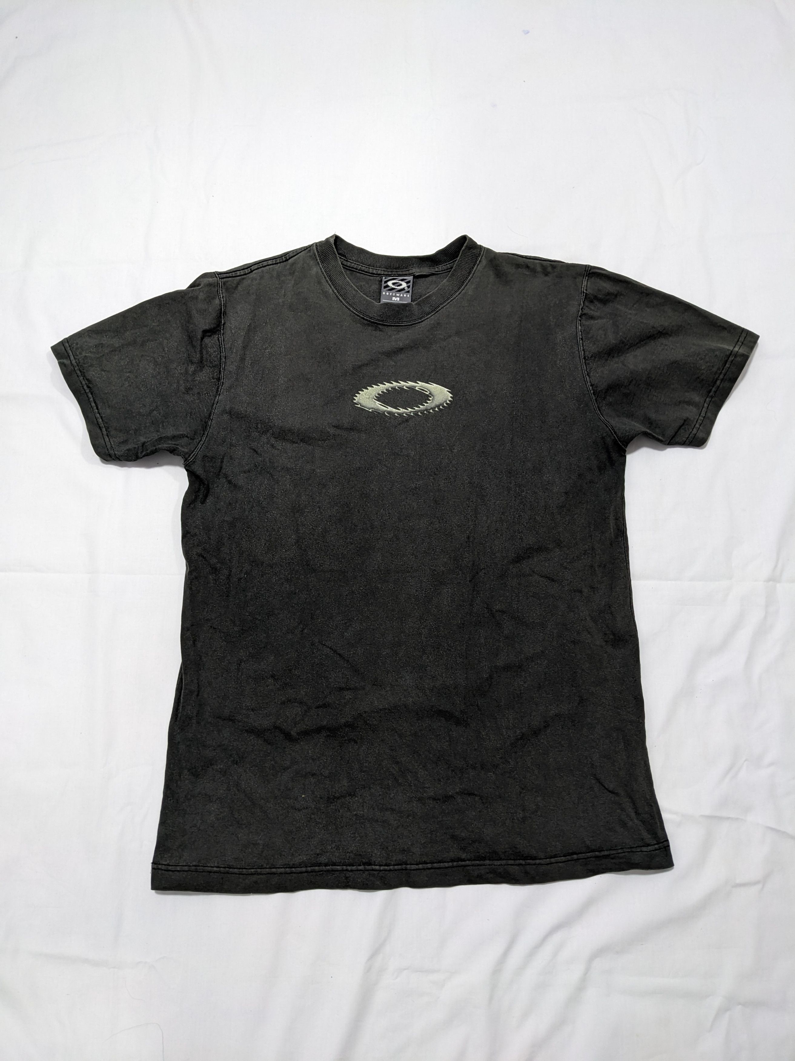 Oakley × Vintage Vintage 90s Oakley Software Sunfaded Black Skull