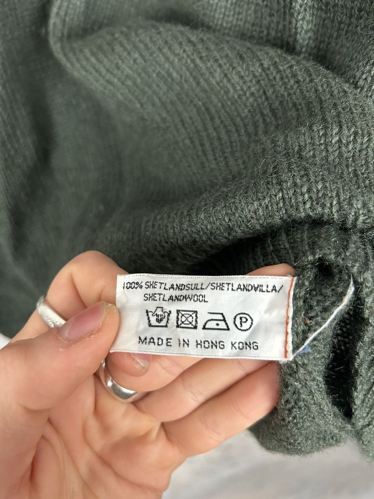 Vintage Vintage 100% Shetlandwool Sweater 90s Rare Avantgarde Size US L / EU 52-54 / 3 - 6 Thumbnail