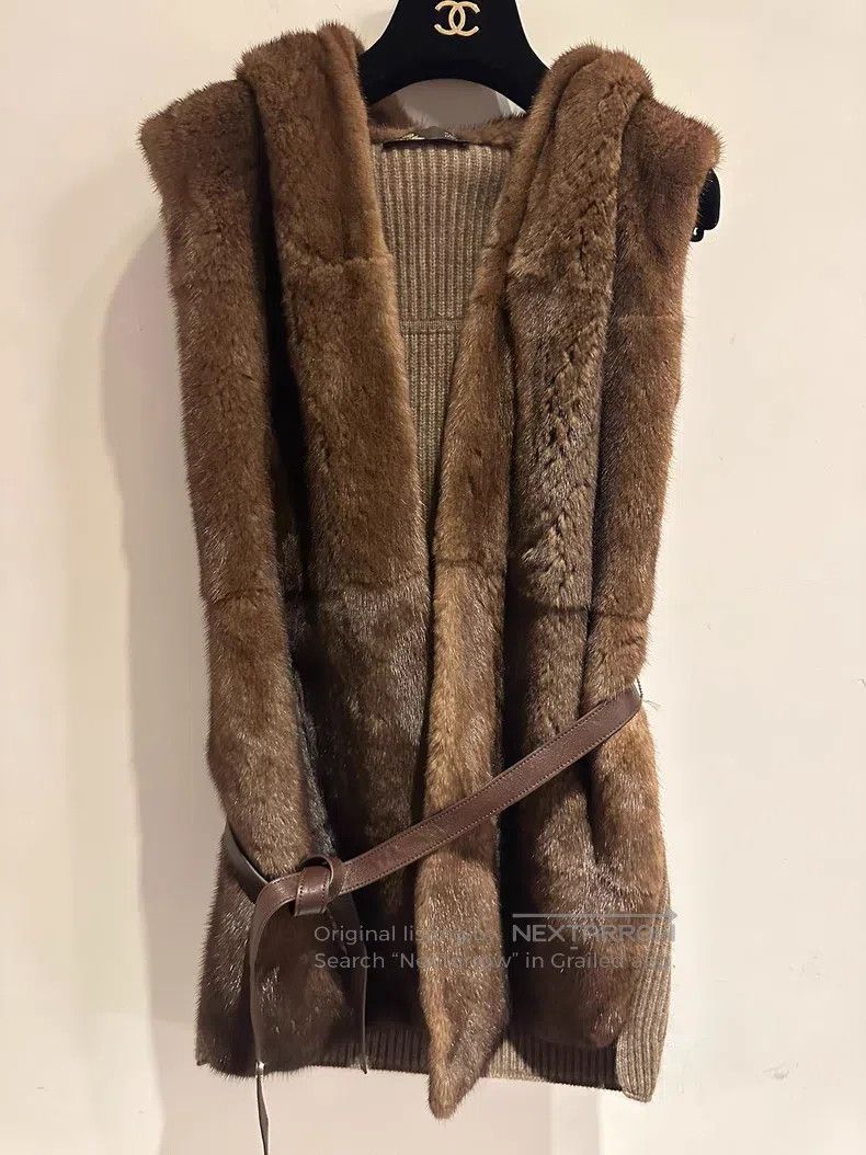 Loro Piana Loro Piana Hooded Mink Cashmere Vest Size XS / US 0-2 / IT 36-38 - 2 Thumbnail
