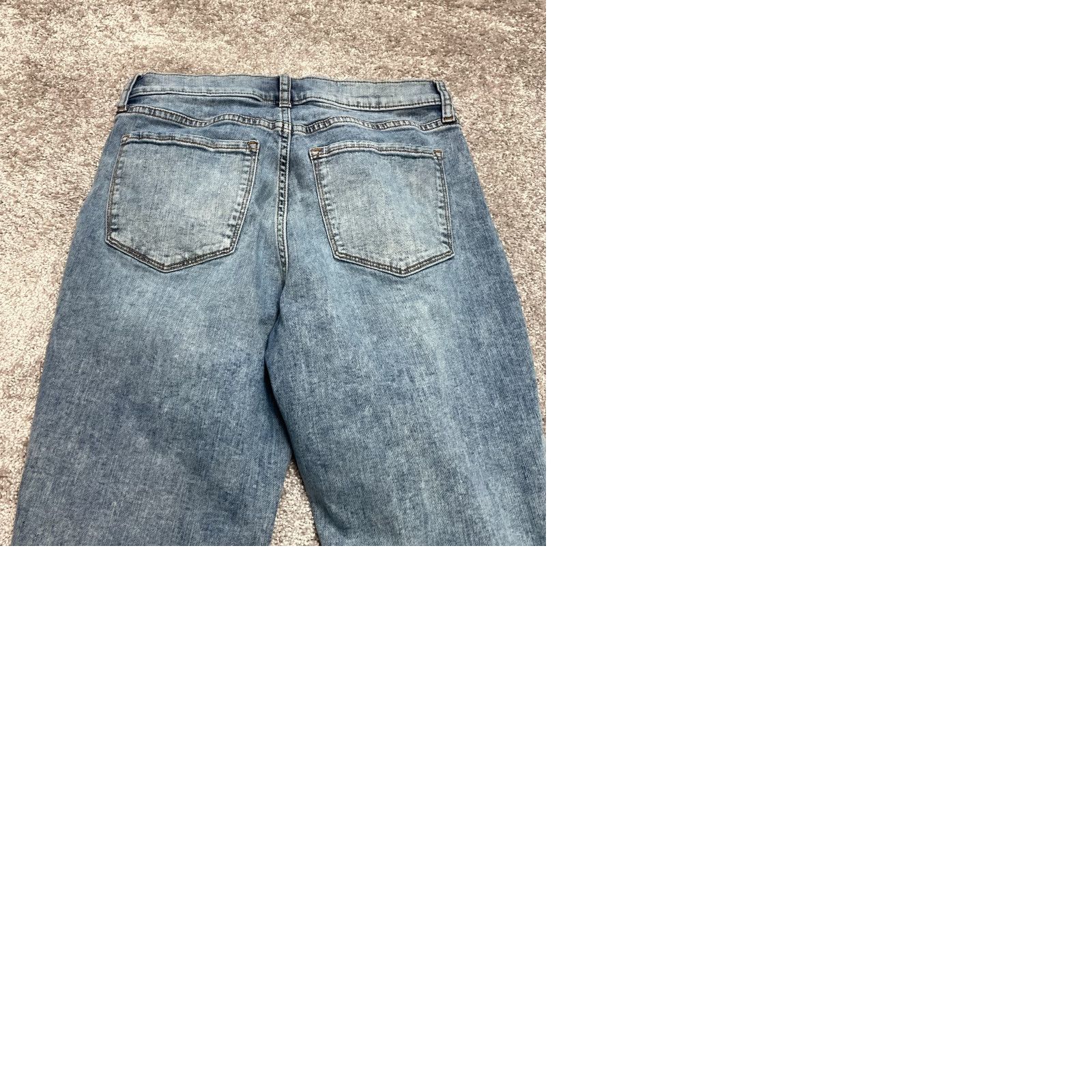 Banana Republic Banana Republic Jeans Womens 4 29x28 Blue Denim Light Skinny Button Fly Stretch Size 29" - 10 Thumbnail