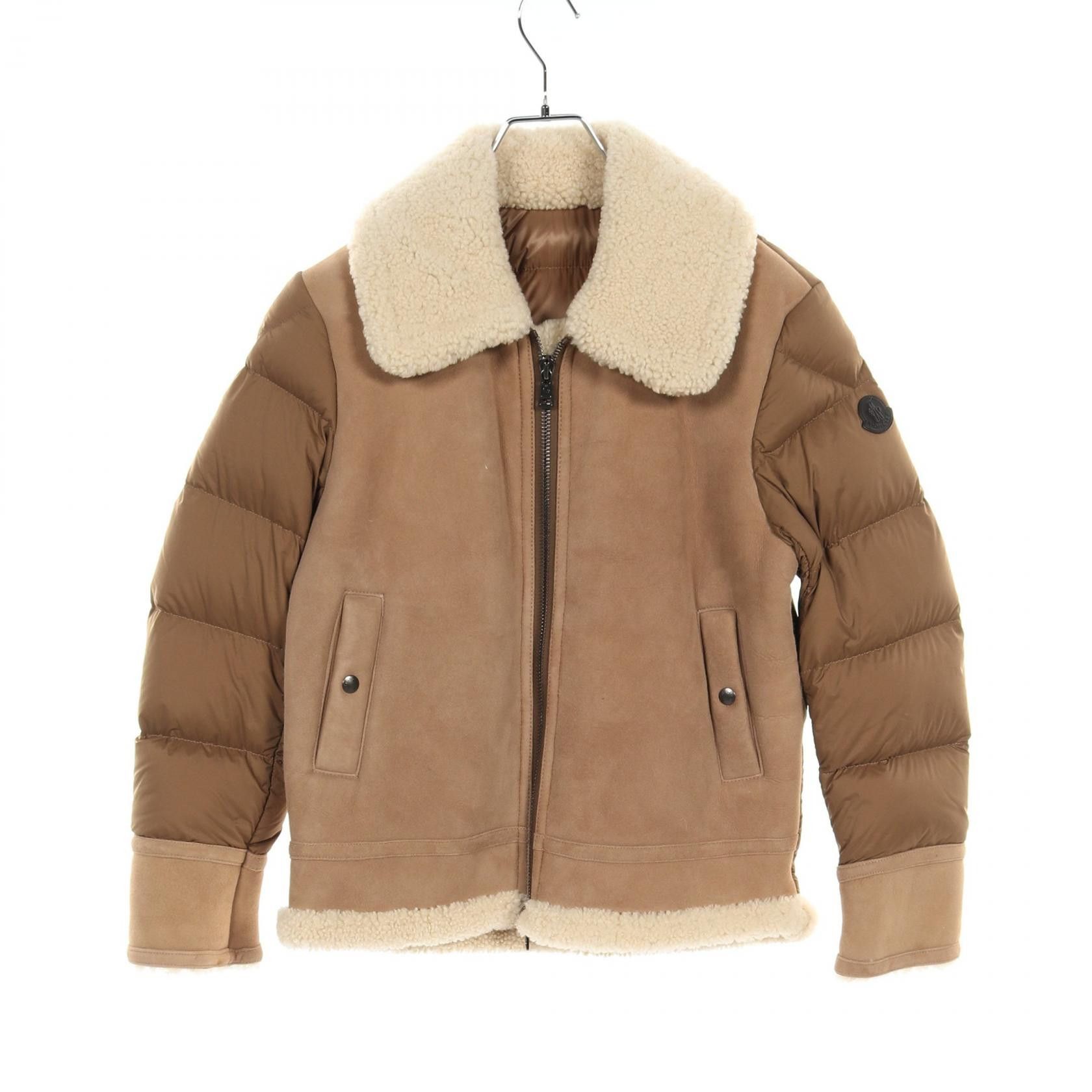 Moncler Moncler Moncler CURVAL Nylon Leather Down Jacket Leather Outerwear 1A00160 Size ONE SIZE - 1 Thumbnail