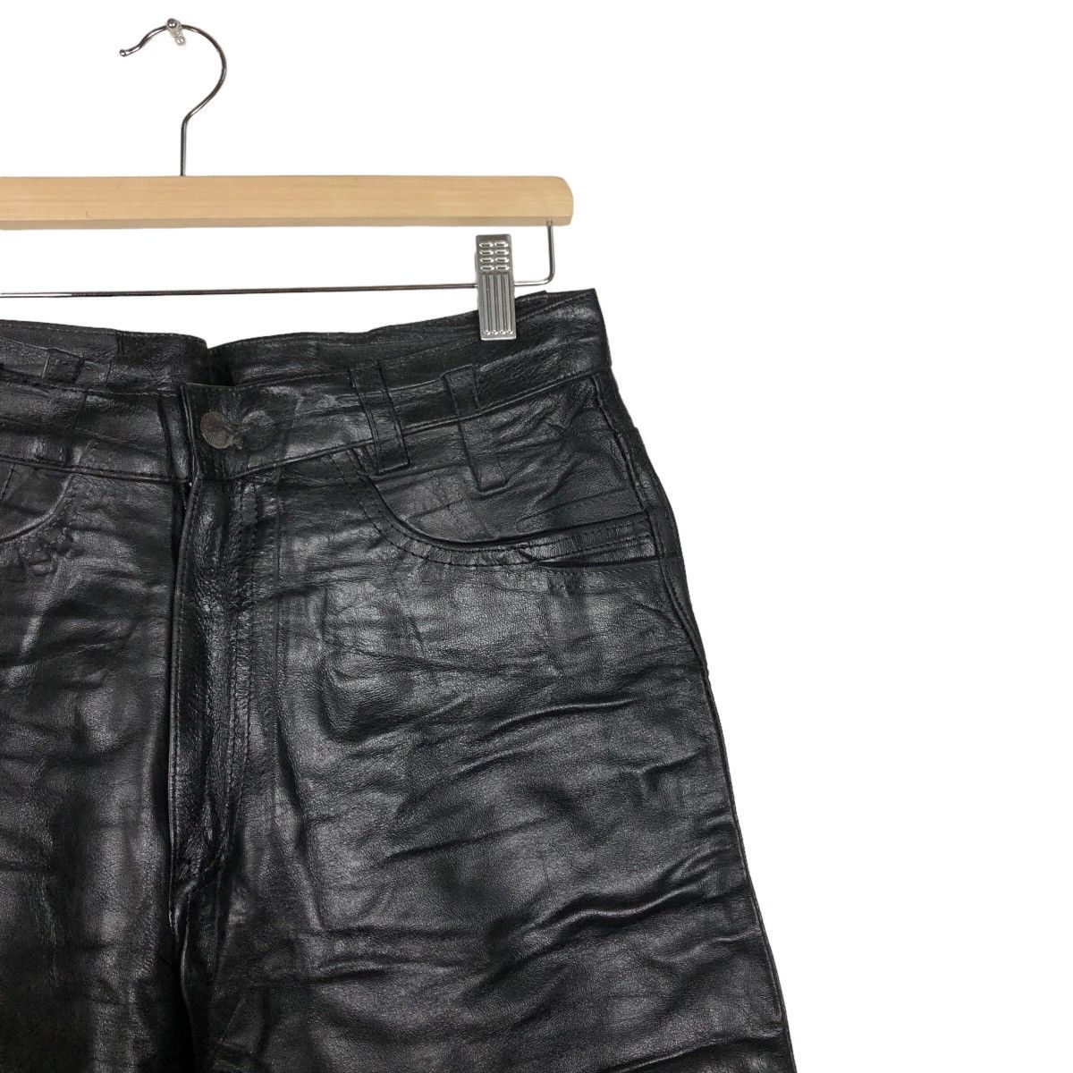 Genuine Leather 🔥90’s Vintage Genuine Leather Pants Japan Issey Miyake Size US 30 / EU 46 - 5 Thumbnail