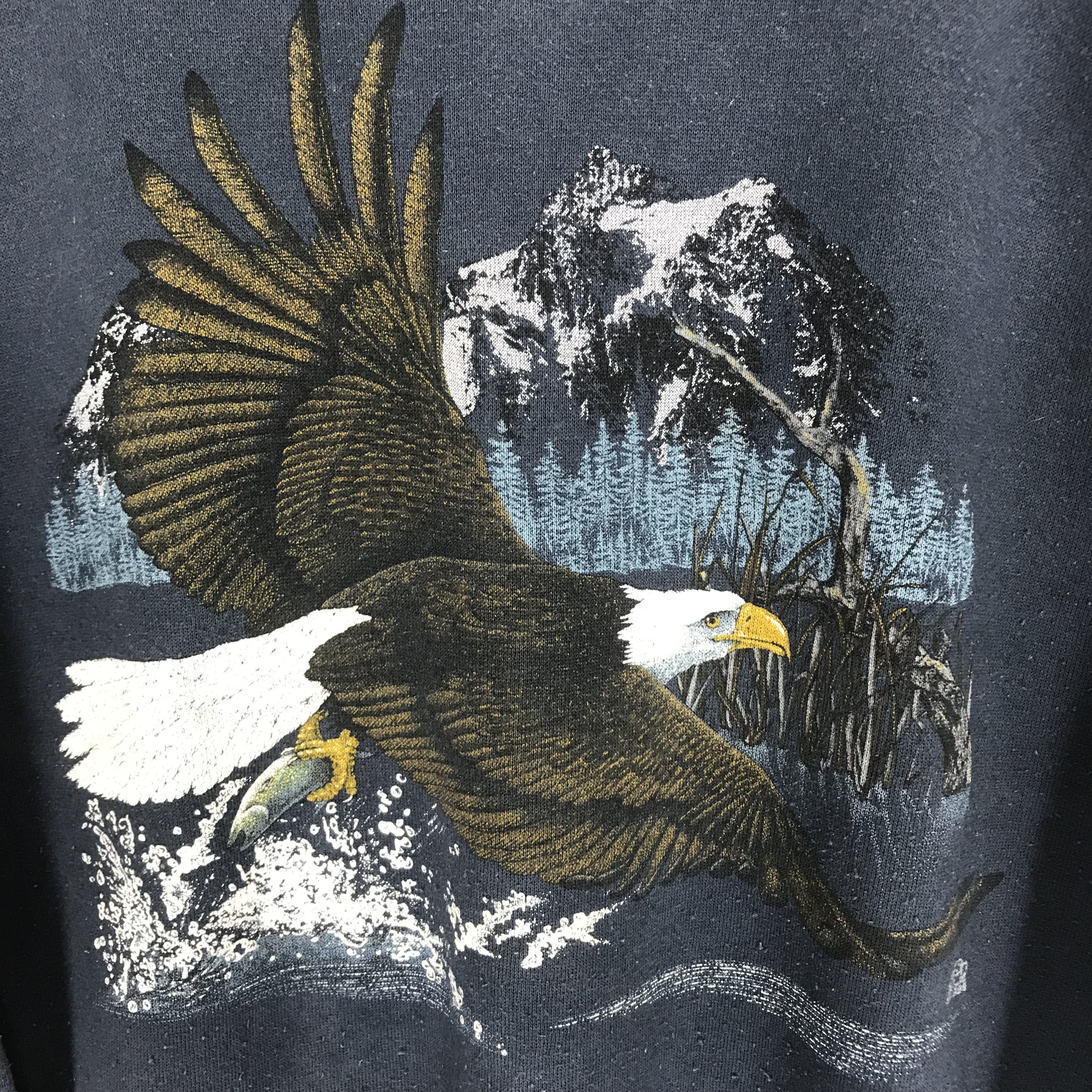 American Eagle Outfitters Vintage 90's Bald Eagles Graphic Sweatshirt - 403 Size US XL / EU 56 / 4 - 4 Thumbnail