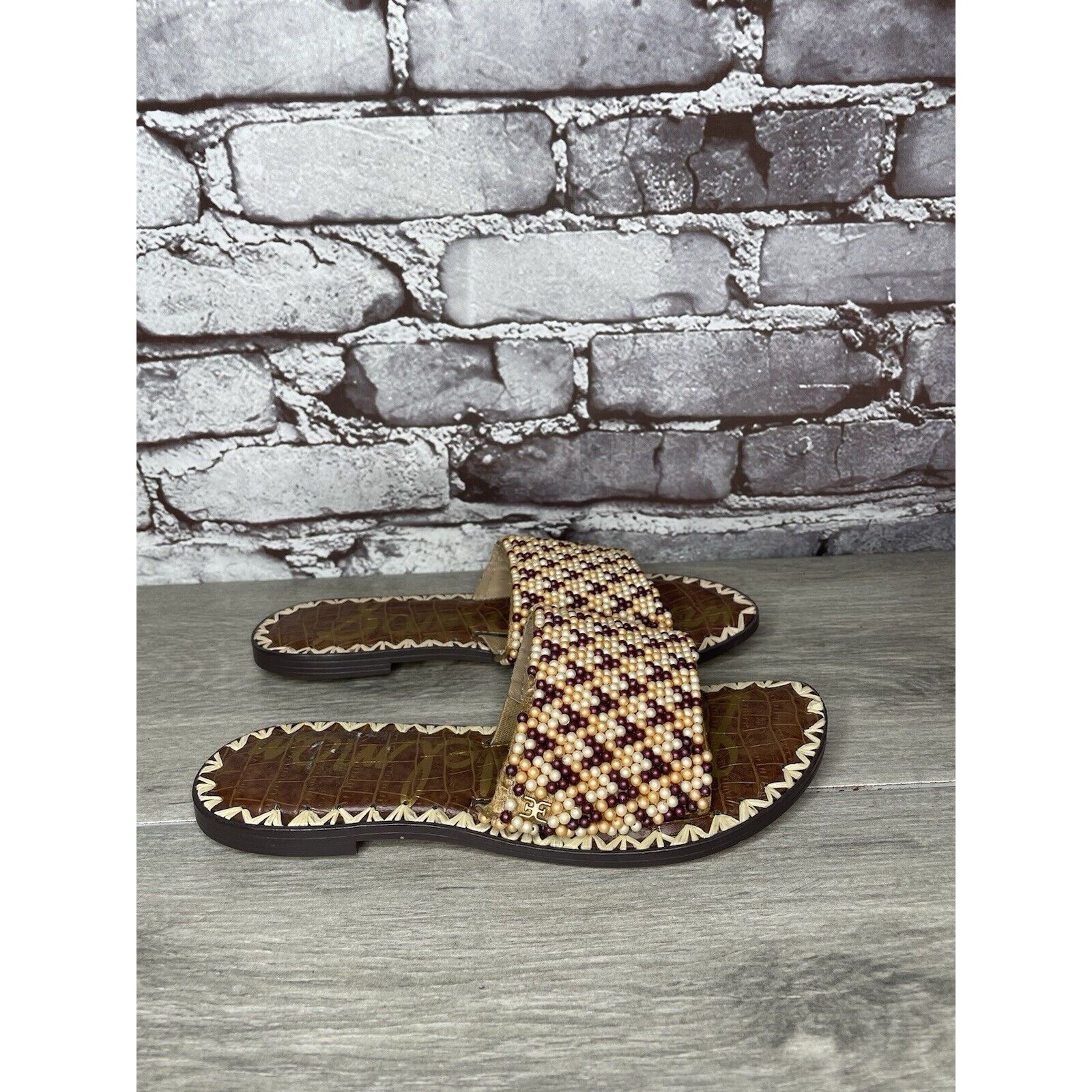 Sam Edelman Sam Edelman Gunner 3 Peach Pearl Beaded Multi Sandals Women’ Size US 6.5 / IT 36.5 - 11 Thumbnail
