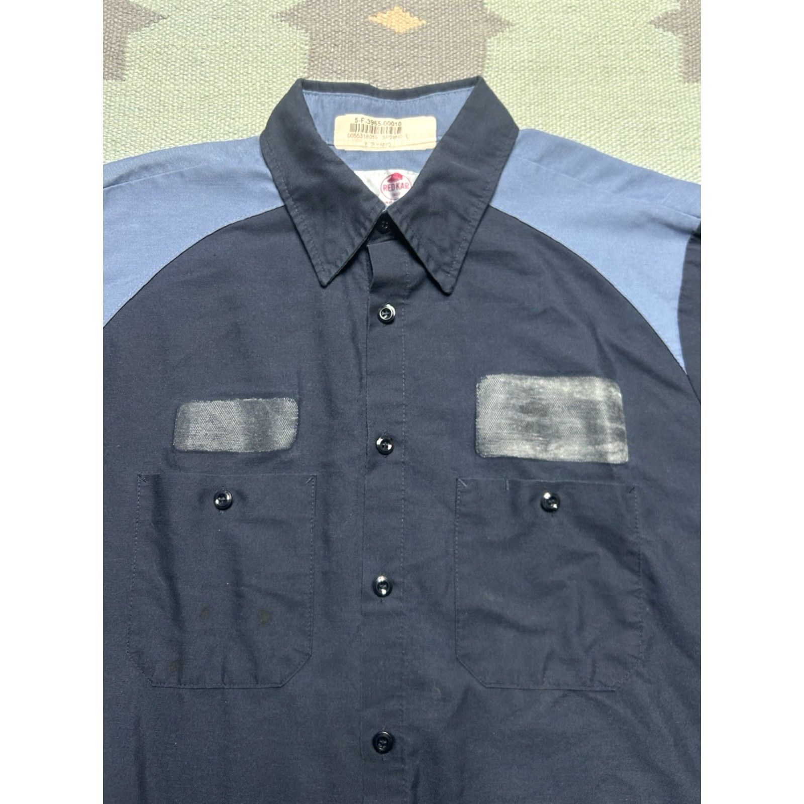 Red Kap Red Kap short sleeve button shirt 2 tone mechanic technician uniform Large Mens Shirt Size US L / EU 52-54 / 3 - 3 Thumbnail