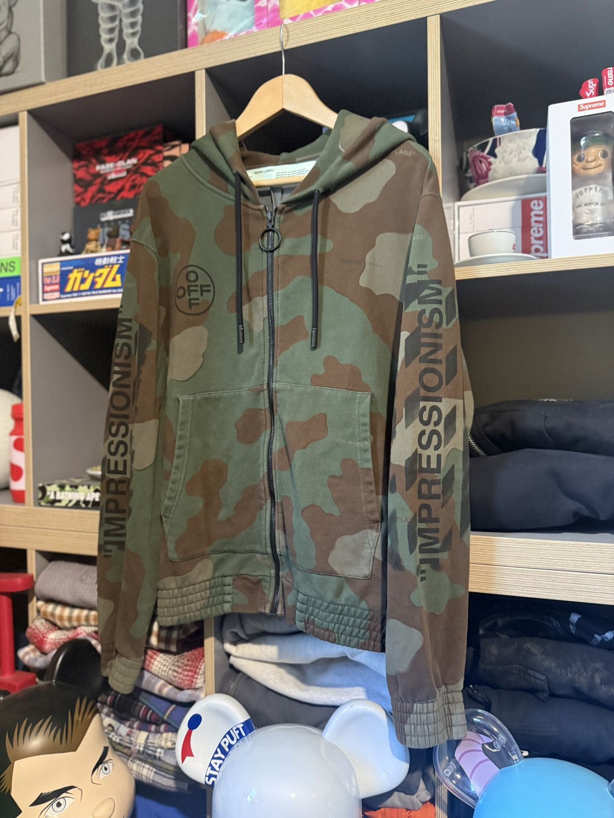 Off-White Off White Camo “Impression” Zip-Up Hoodie Size US L / EU 52-54 / 3 - 2 Thumbnail