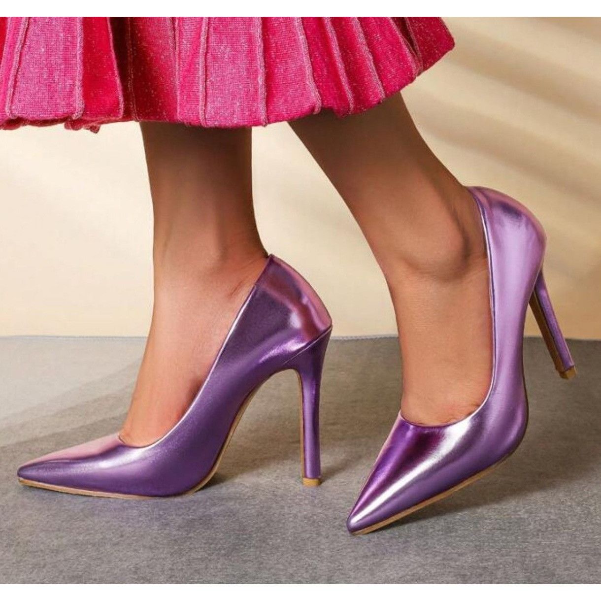 Other OLIVIA FERGUSON / Kiara / Metallic Lavender / Stiletto High Size US 10 / IT 40 - 6 Thumbnail