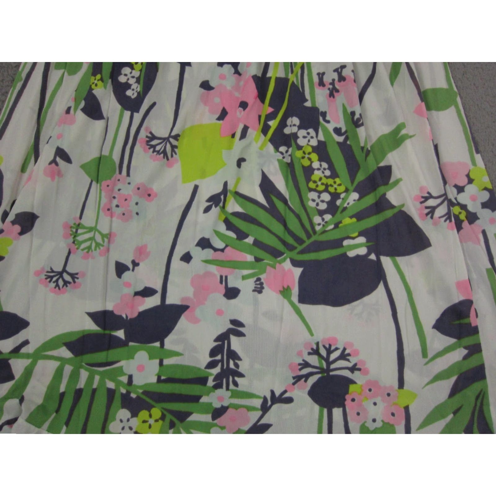 Vintage True Vintage Mod Dress Womens Large White Purple Floral Off Shoulder Smocked 70s Size L / US 10 / IT 46 - 3 Thumbnail