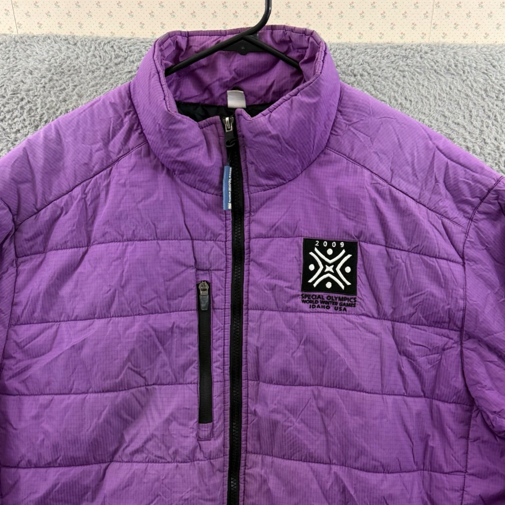 Vintage Olympics Jacket Womens XL Purple 2009 Puffer Ski Outdoor Lined Sport Insulated Size XL / US 12-14 / IT 48-50 - 3 Thumbnail