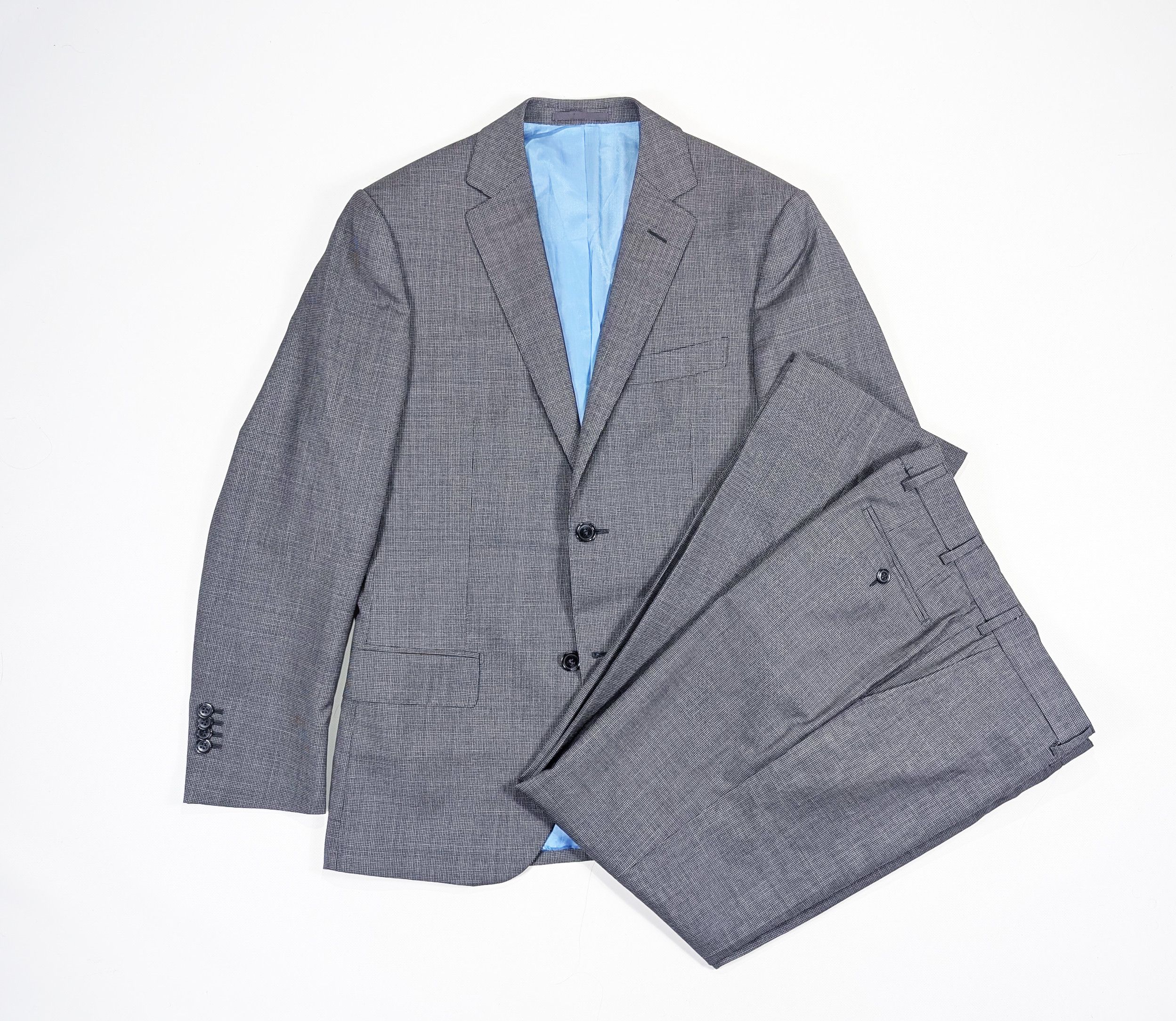 Suitsupply Suitsupply Gray Houndstooth 110's Wool Suit Size 36R Size 36R - 1 Thumbnail