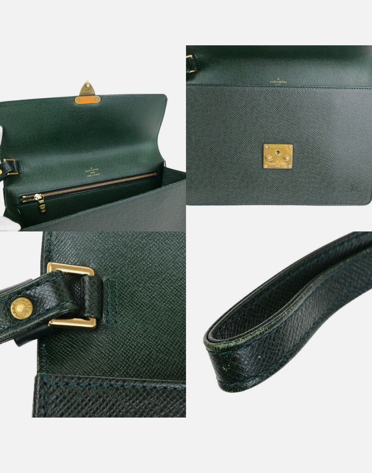 Louis Vuitton LOUIS VUITTON POCHETTE KOURAD CLUTCH HAND BAG TAIGA LEATHER Size ONE SIZE - 9 Thumbnail