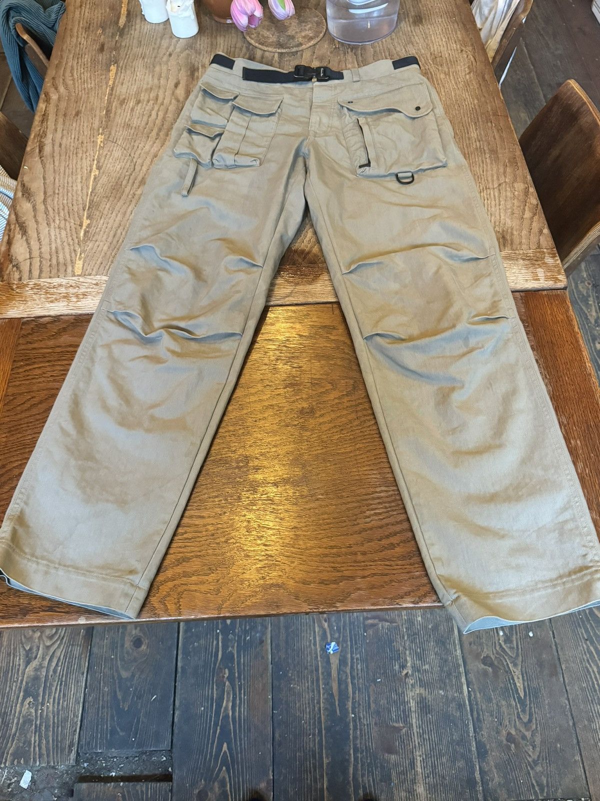 Dior Dior Homme Men’s Cargo Trouser’s Khaki With Pockets & Belt Size US 30 / EU 46 - 6 Thumbnail
