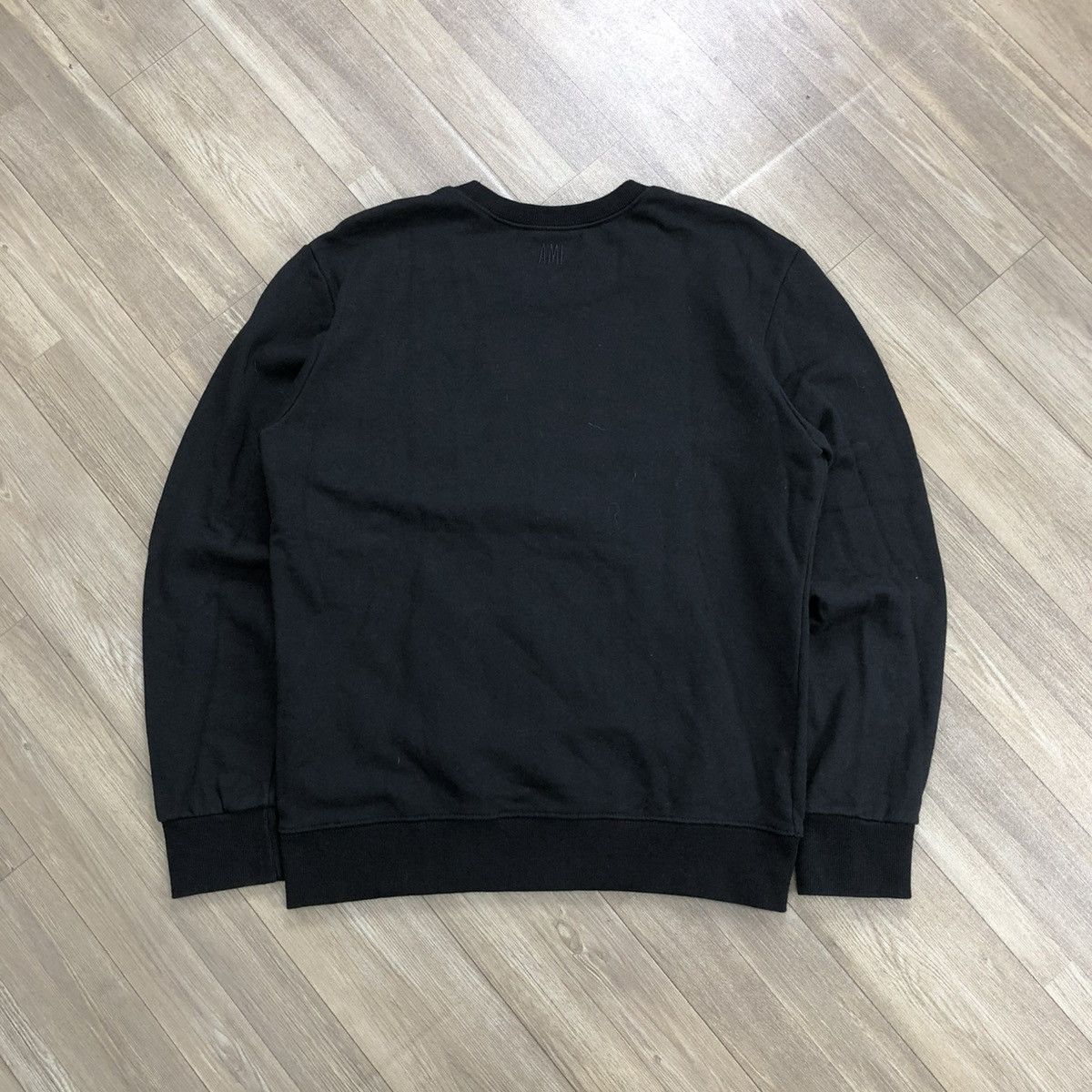 AMI Luxury Ami Alexandre Mattiussi Big Logo Black Sweatshirt Size US M / EU 48-50 / 2 - 16 Thumbnail