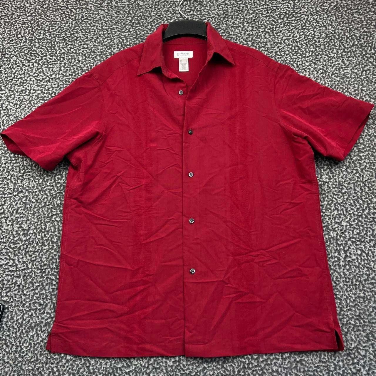 Other Concepts by Clairborne Button Up Shirt Men L Red Collared Size US L / EU 52-54 / 3 - 1 Thumbnail
