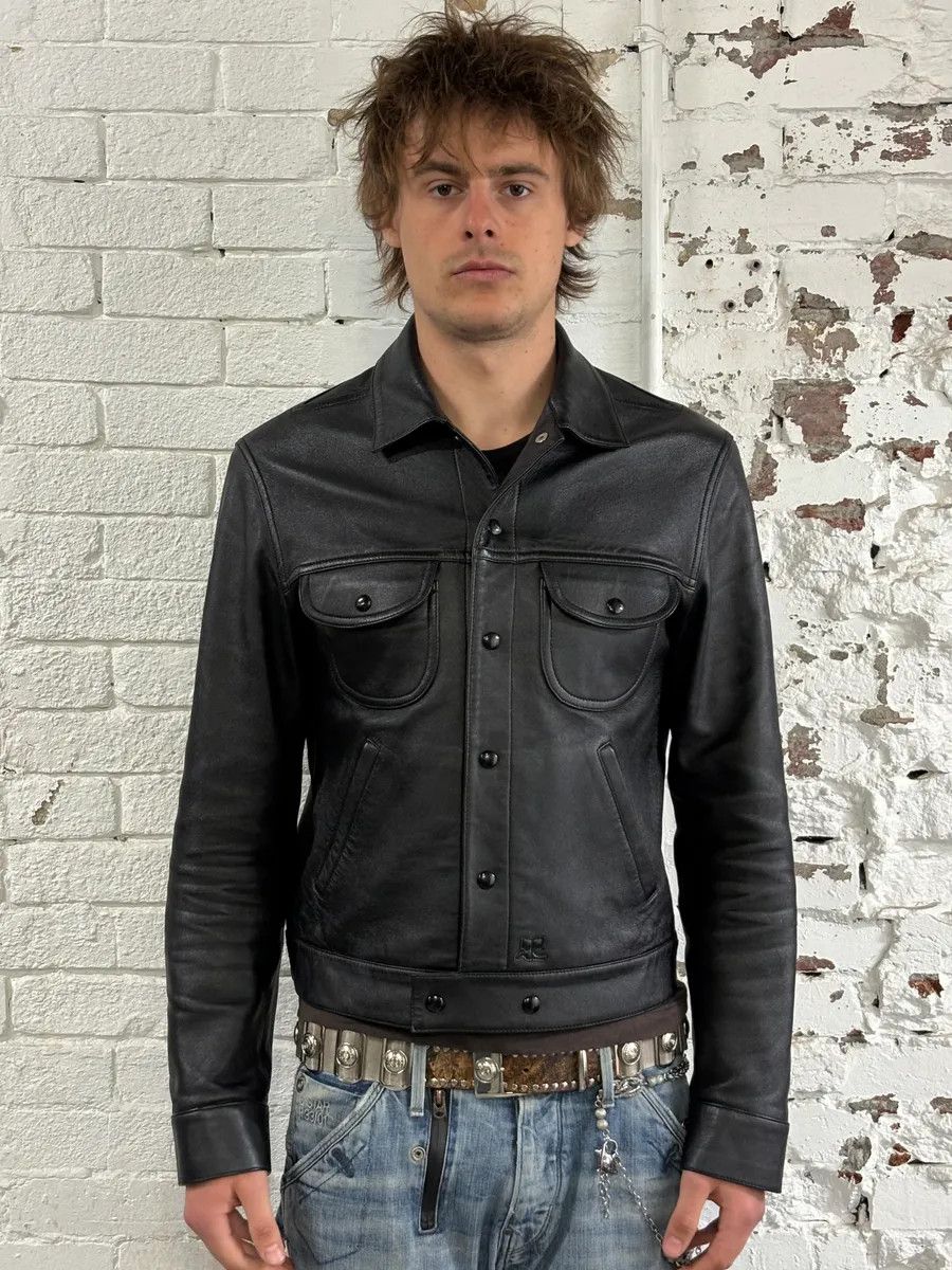 Courreges AW2023 Courrèges Worker Black Minimalist Leather Black Size US M / EU 48-50 / 2 - 2 Thumbnail